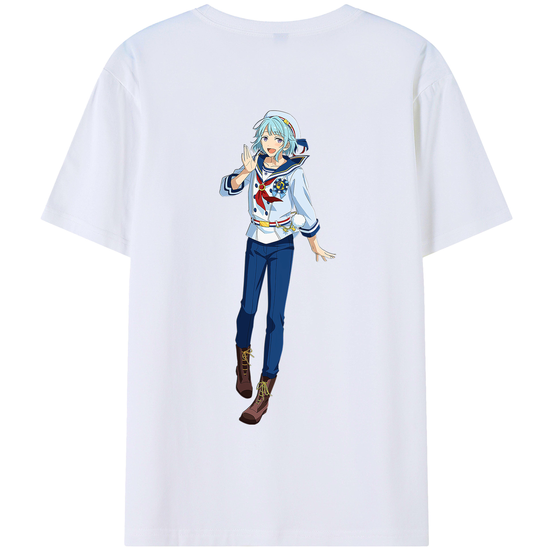 （画像用） あんさんぶるスターズ! Ensemble Stars 綿100％ メンズ半袖Tシャツ（バックプリント） 通気性