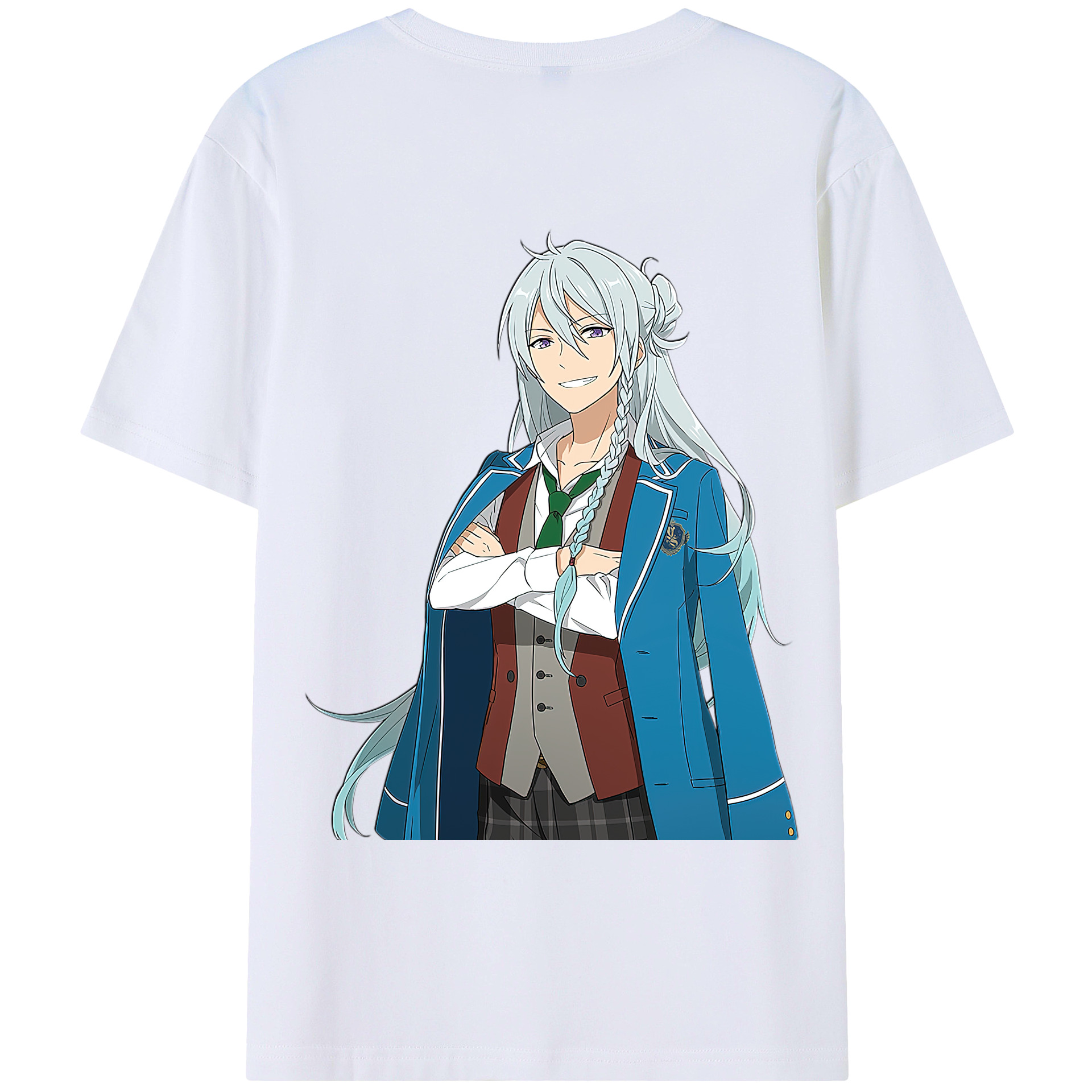 （画像用） あんさんぶるスターズ! Ensemble Stars 綿100％ メンズ半袖Tシャツ（バックプリント） 通気性