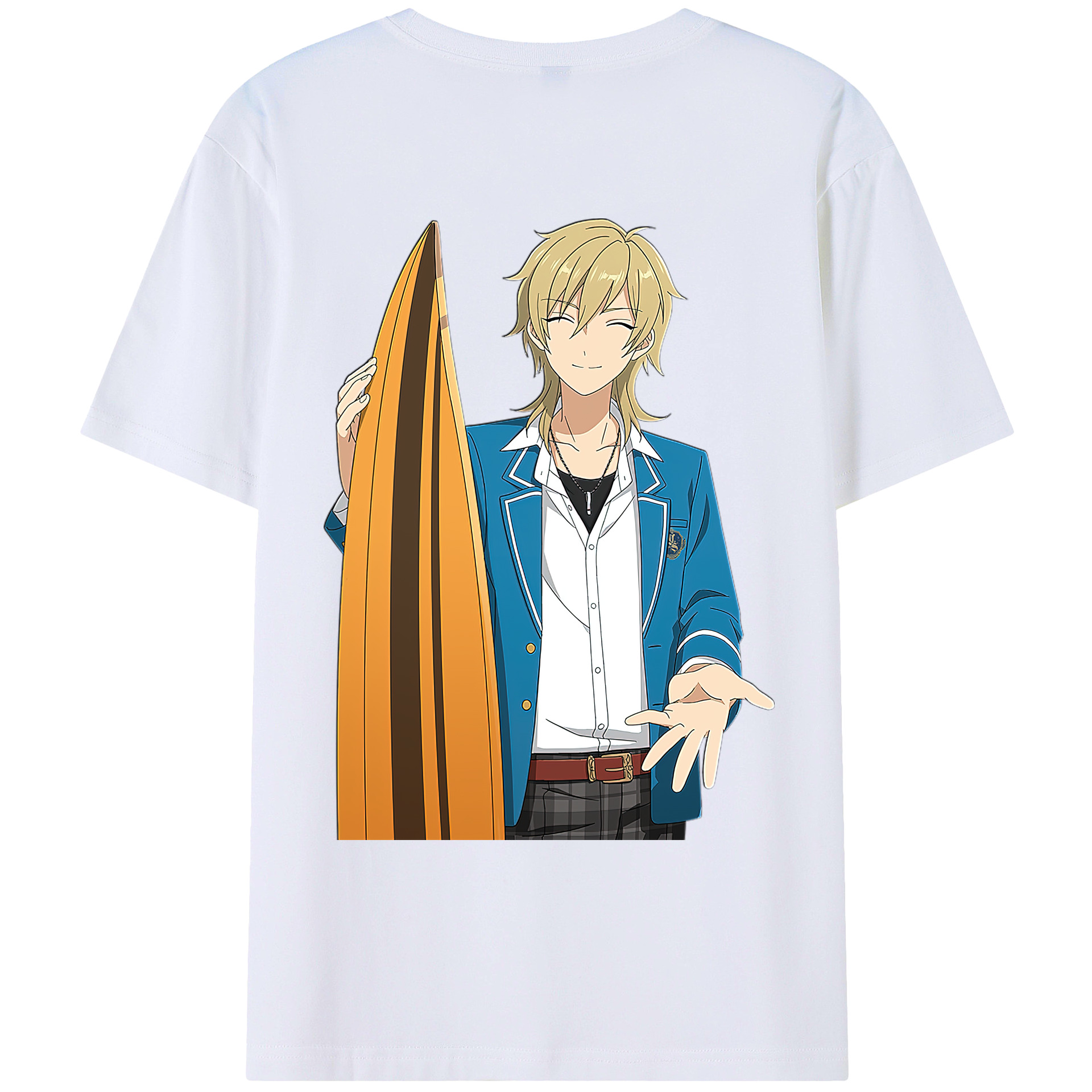 （画像用） あんさんぶるスターズ! Ensemble Stars 綿100％ メンズ半袖Tシャツ（バックプリント） 通気性