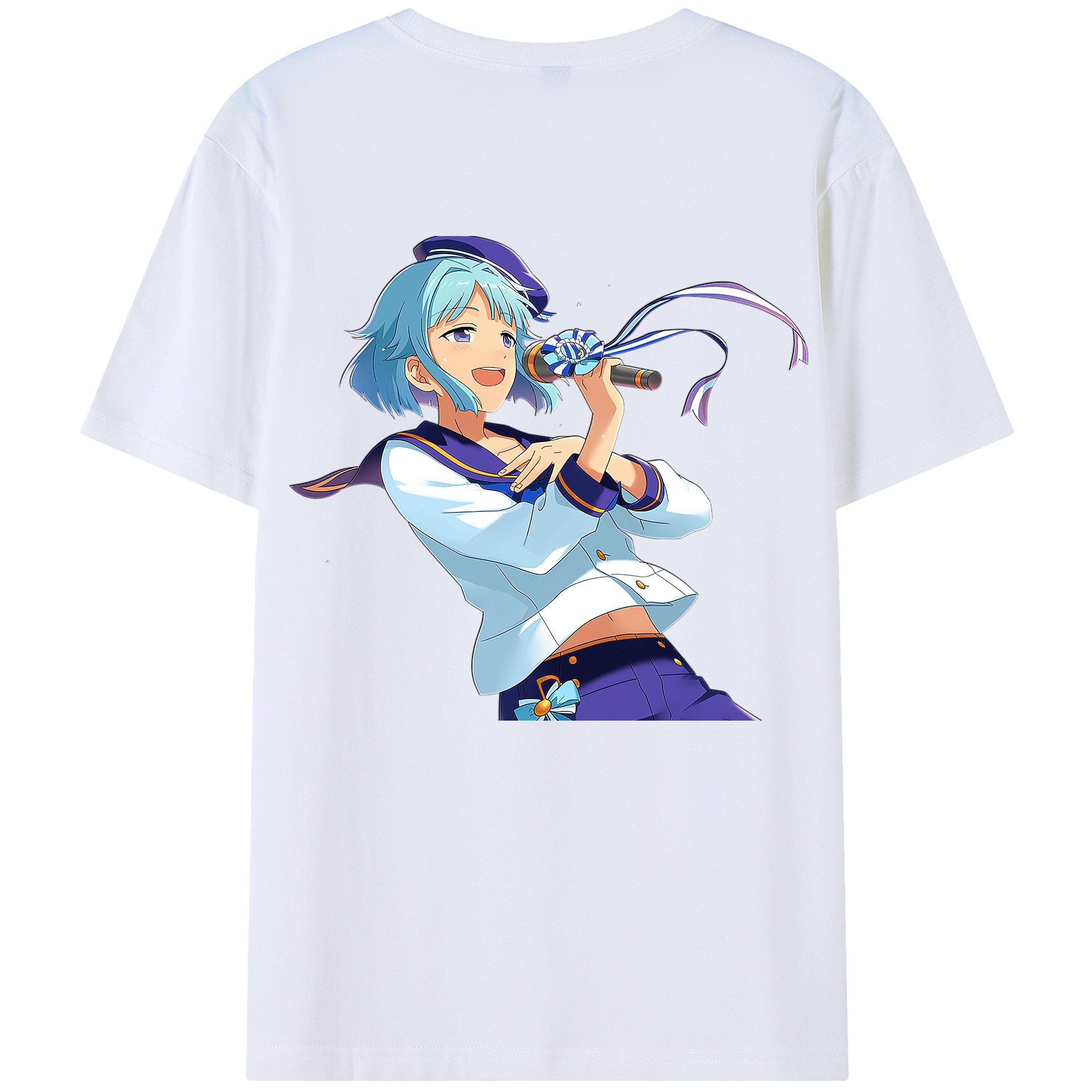 （画像用） あんさんぶるスターズ! Ensemble Stars 綿100％ メンズ半袖Tシャツ（バックプリント） 通気性