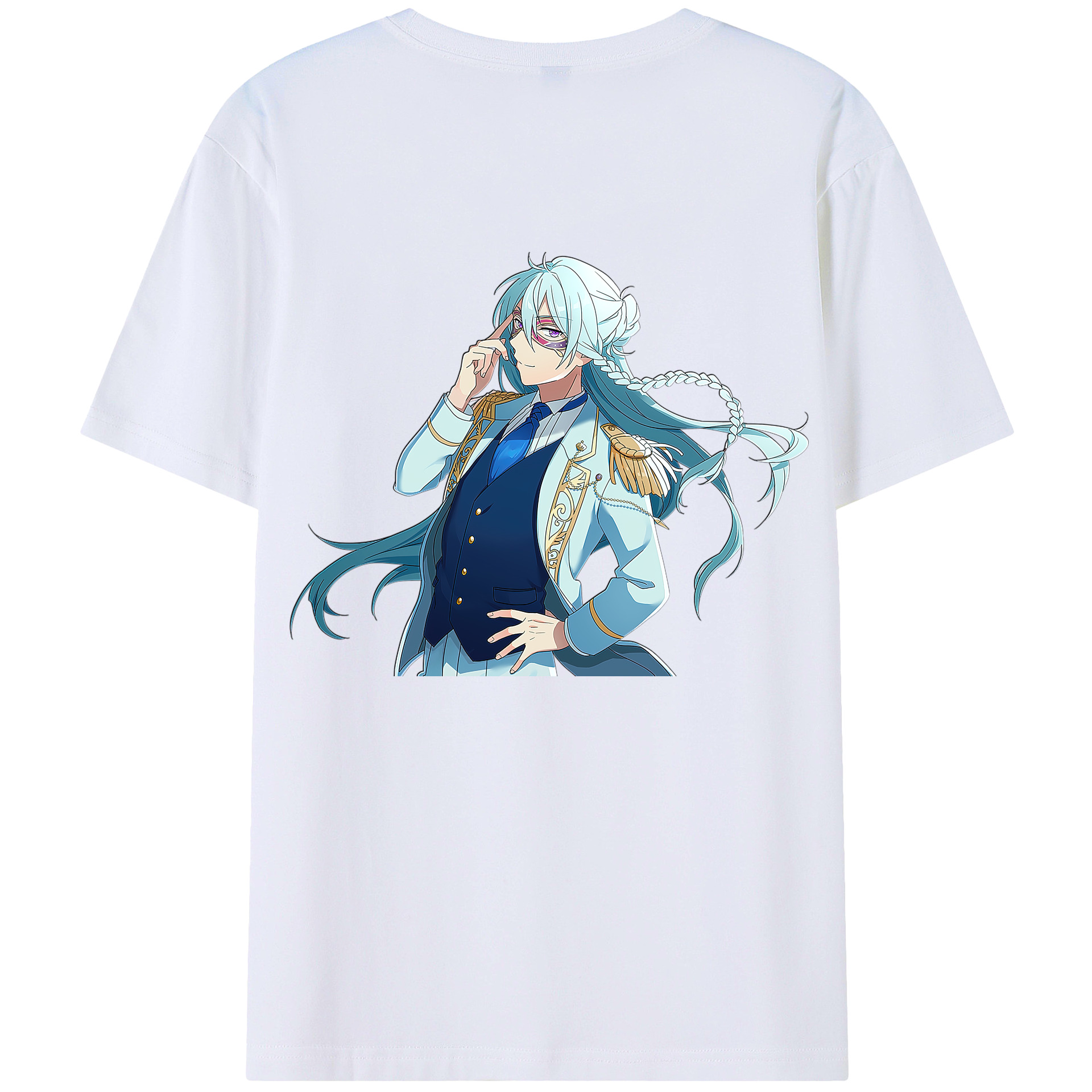 （画像用） あんさんぶるスターズ! Ensemble Stars 綿100％ メンズ半袖Tシャツ（バックプリント） 通気性
