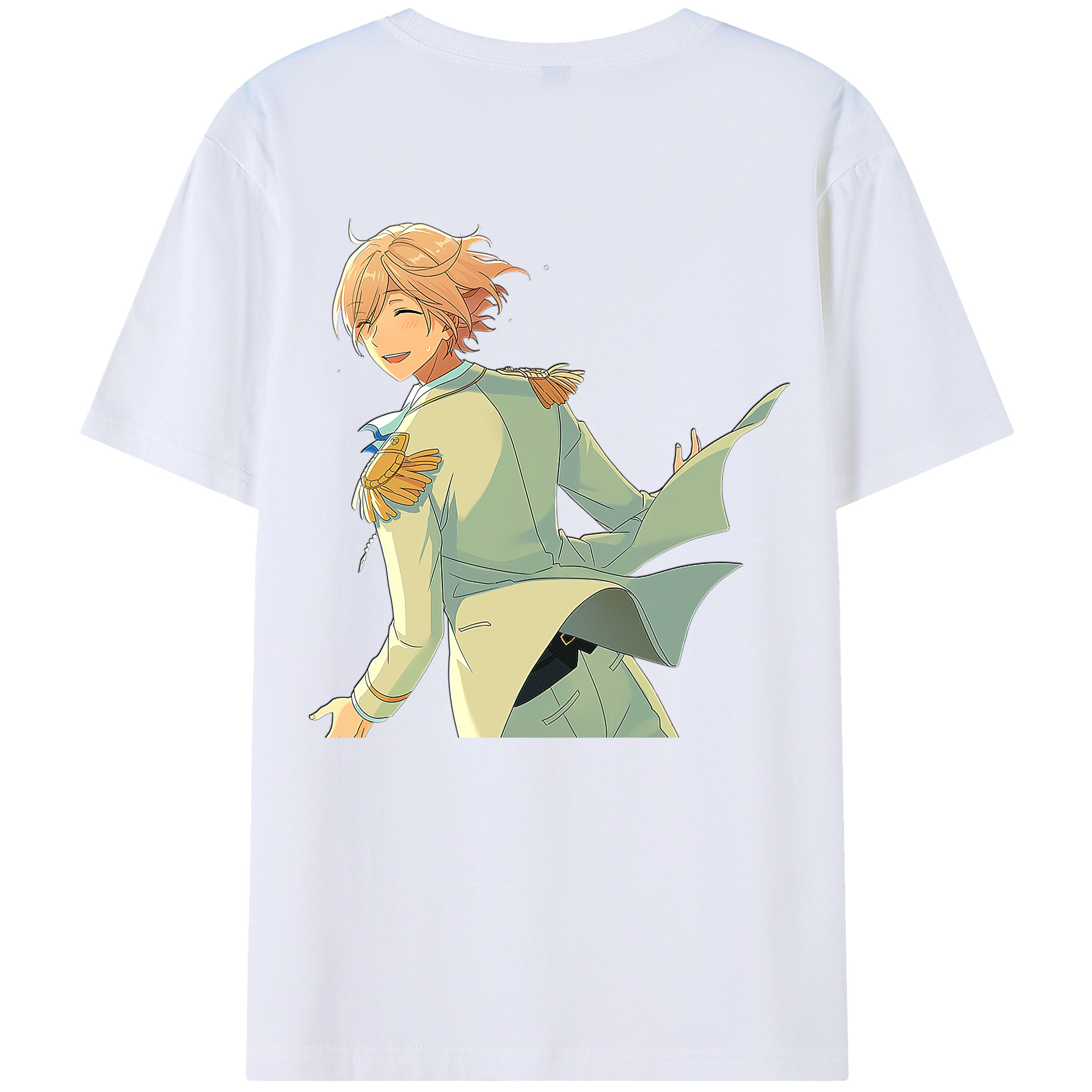 （画像用） あんさんぶるスターズ! Ensemble Stars 綿100％ メンズ半袖Tシャツ（バックプリント） 通気性