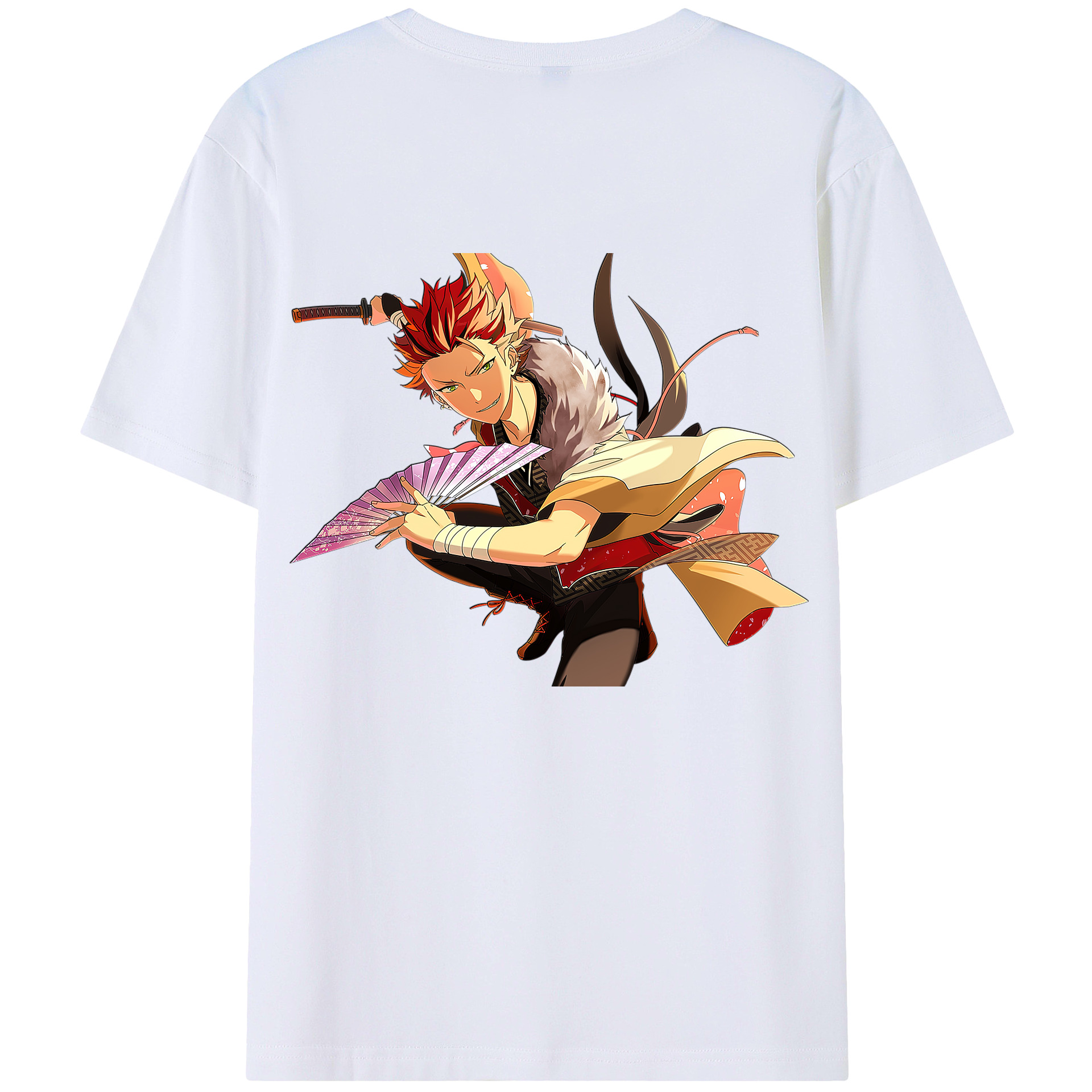 （画像用） あんさんぶるスターズ! Ensemble Stars 綿100％ メンズ半袖Tシャツ（バックプリント） 通気性