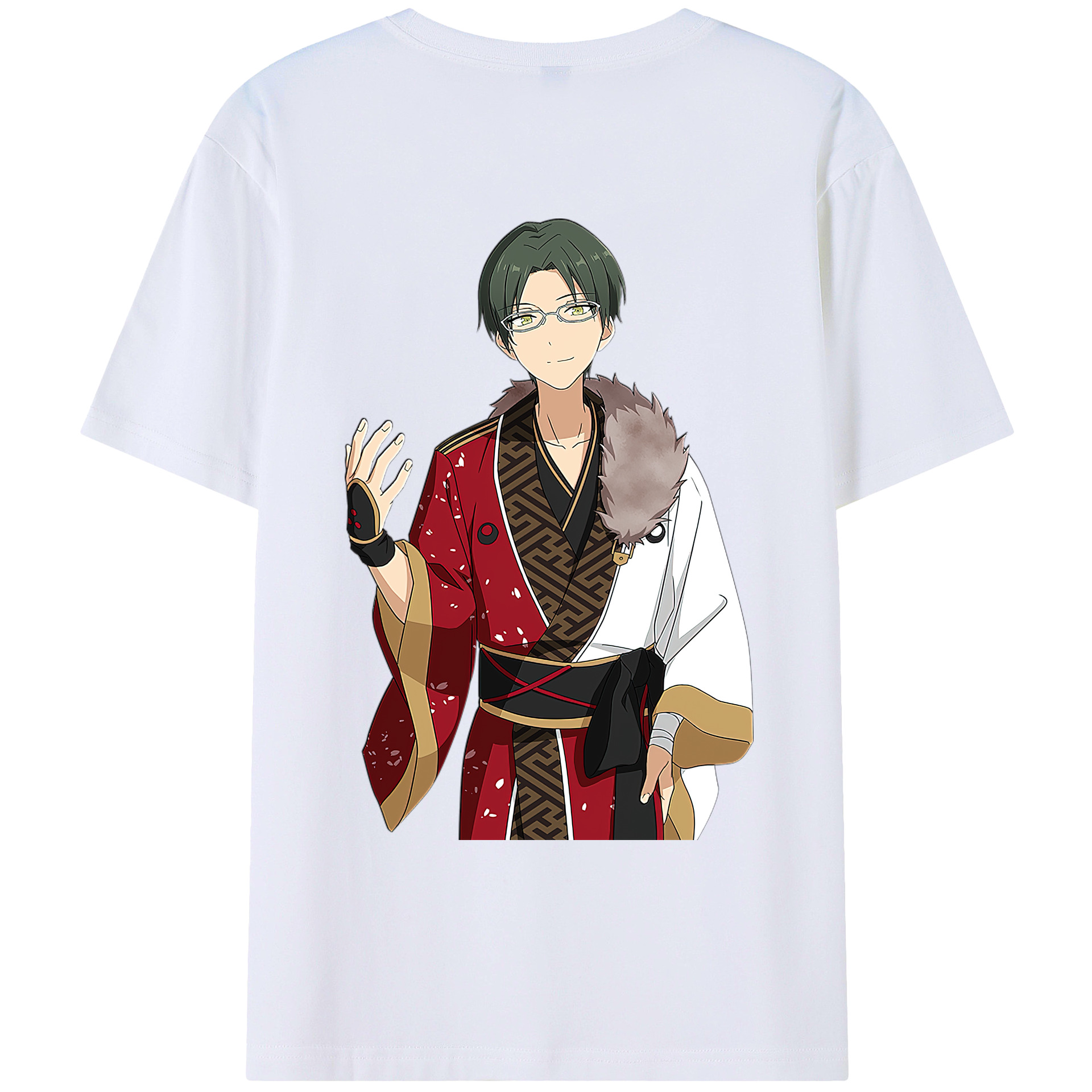 （画像用） あんさんぶるスターズ! Ensemble Stars 綿100％ メンズ半袖Tシャツ（バックプリント） 通気性