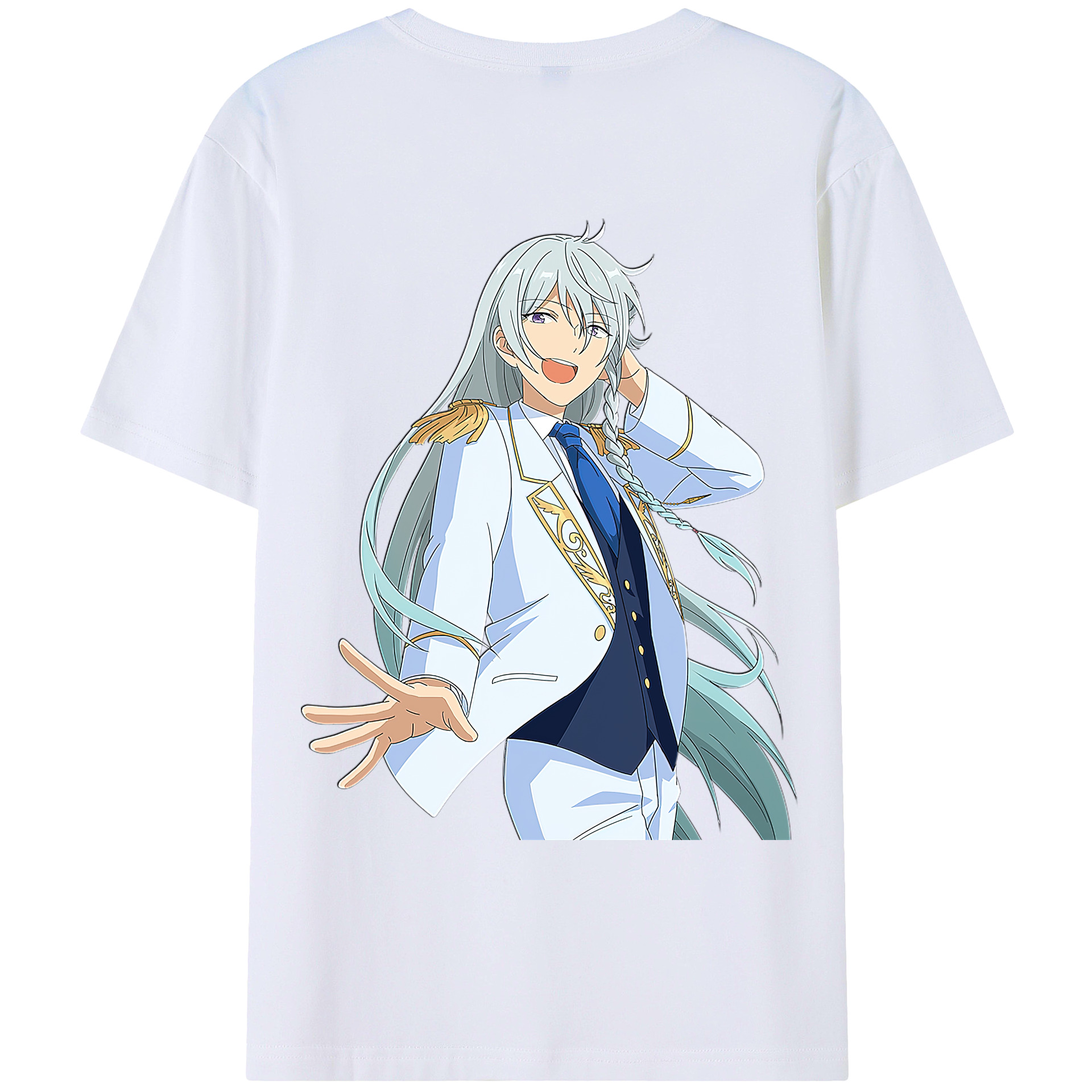 （画像用） あんさんぶるスターズ! Ensemble Stars 綿100％ メンズ半袖Tシャツ（バックプリント） 通気性