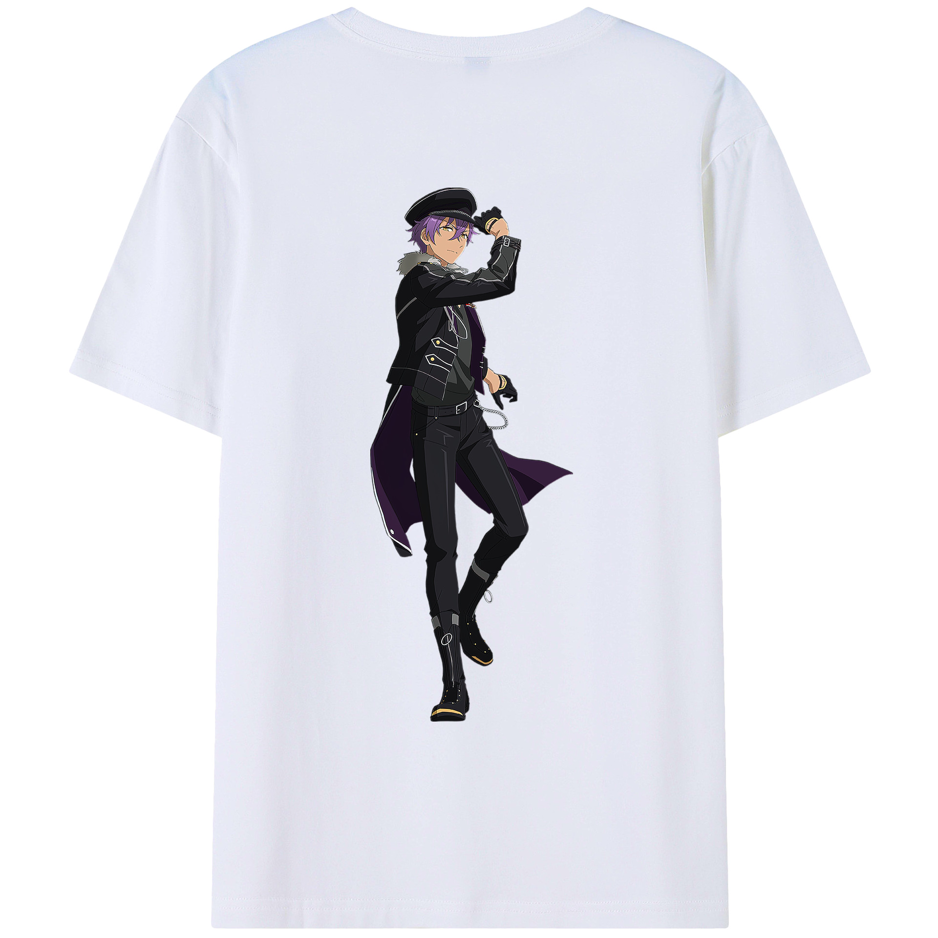 （画像用） あんさんぶるスターズ! Ensemble Stars 綿100％ メンズ半袖Tシャツ（バックプリント） 通気性