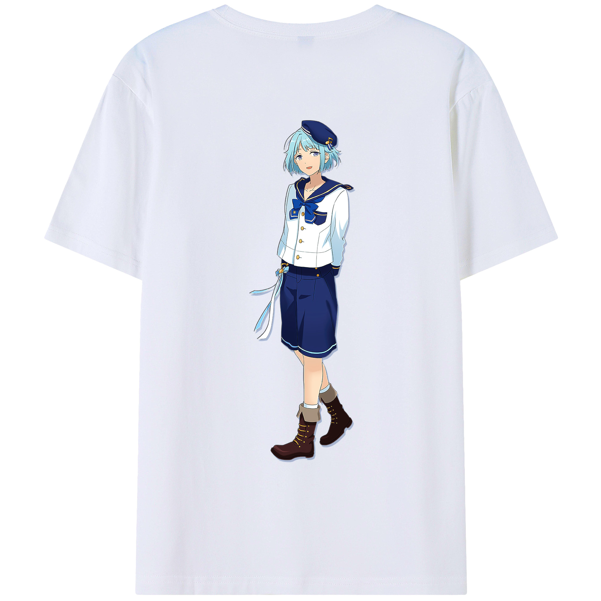 （画像用） あんさんぶるスターズ! Ensemble Stars 綿100％ メンズ半袖Tシャツ（バックプリント） 通気性