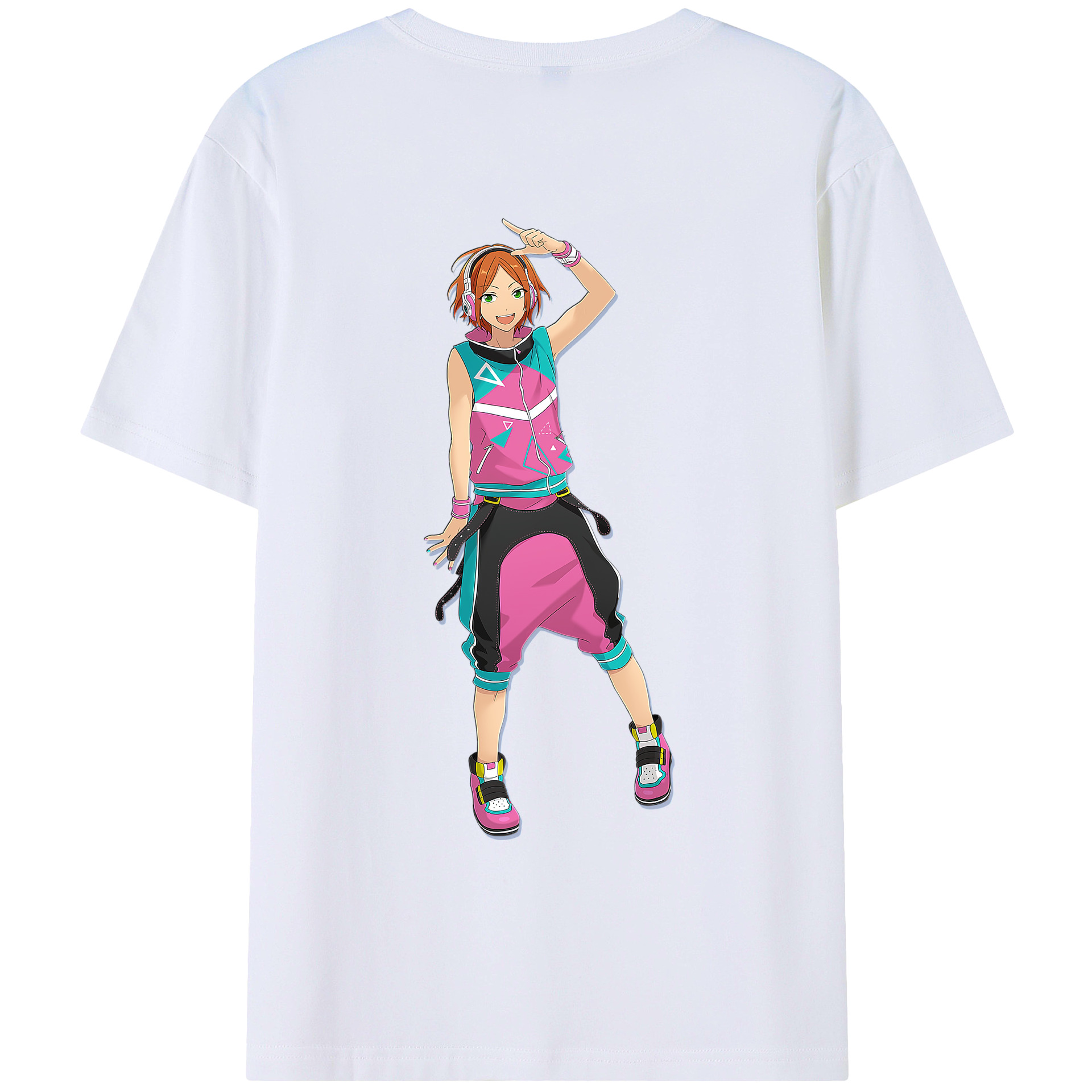 （画像用） あんさんぶるスターズ! Ensemble Stars 綿100％ メンズ半袖Tシャツ（バックプリント） 通気性