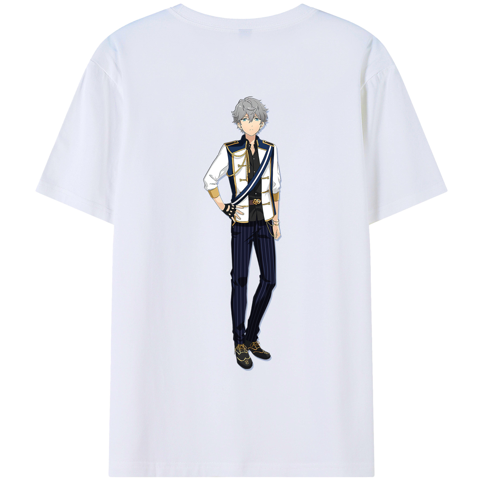 （画像用） あんさんぶるスターズ! Ensemble Stars 綿100％ メンズ半袖Tシャツ（バックプリント） 通気性