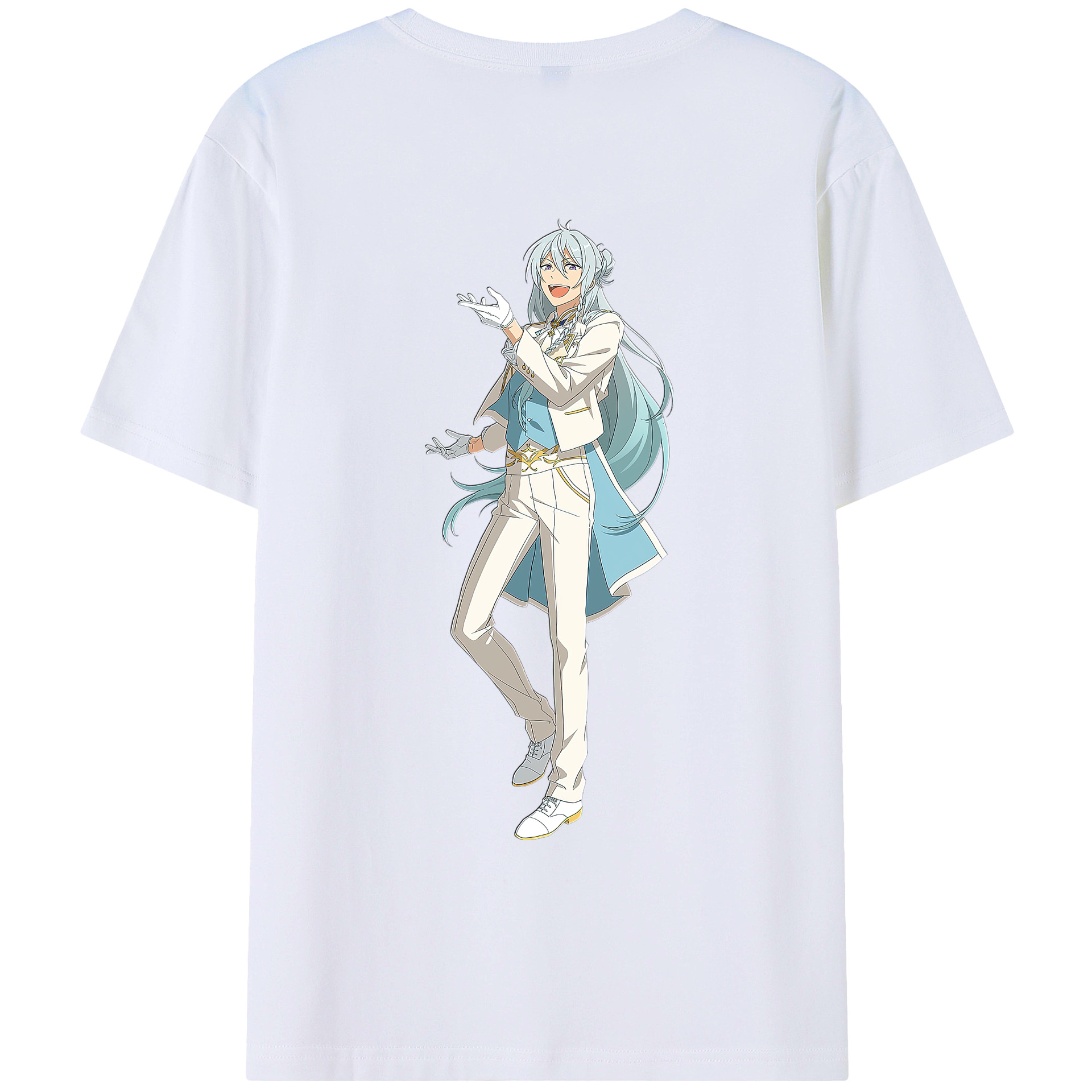 （画像用） あんさんぶるスターズ! Ensemble Stars 綿100％ メンズ半袖Tシャツ（バックプリント） 通気性