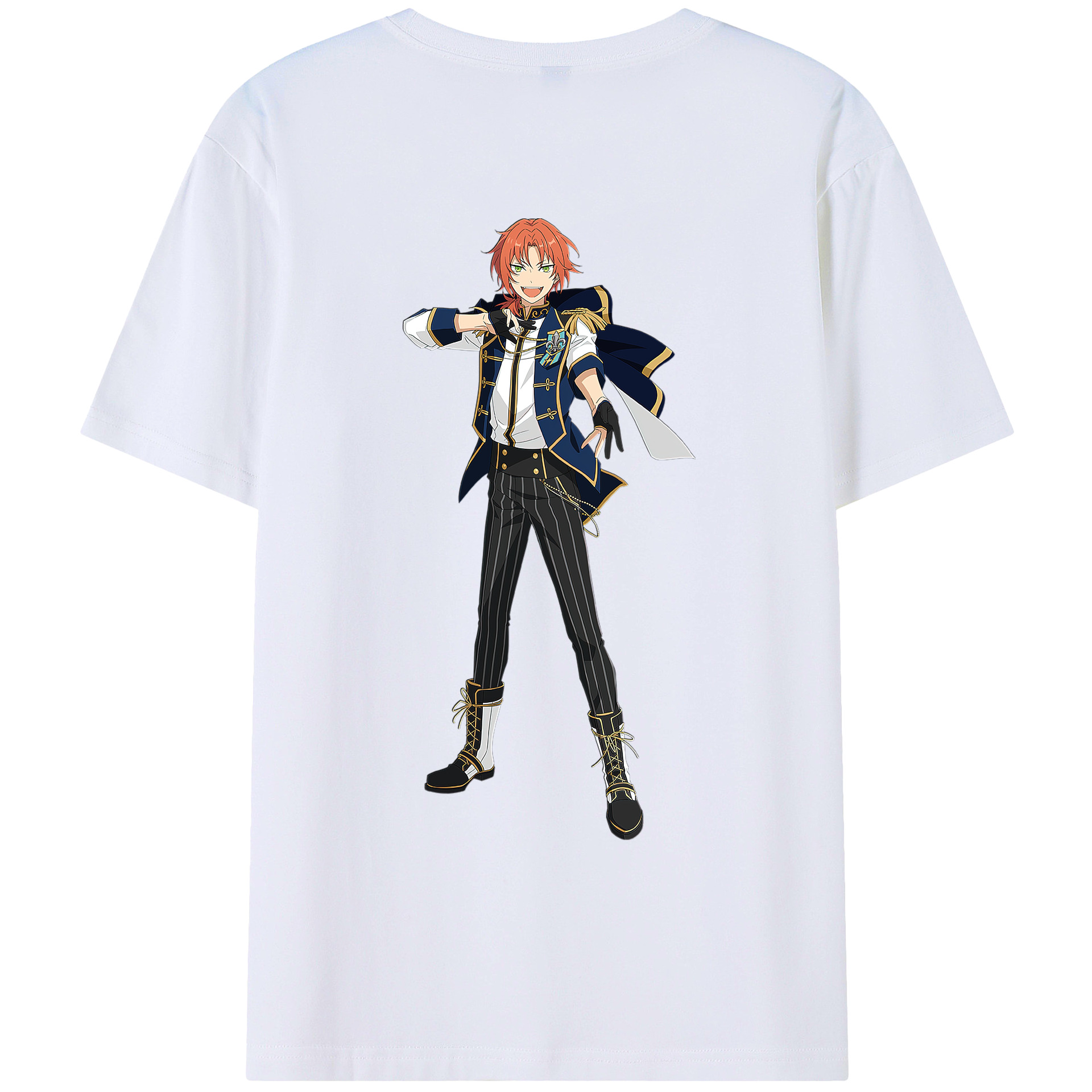 （画像用） あんさんぶるスターズ! Ensemble Stars 綿100％ メンズ半袖Tシャツ（バックプリント） 通気性