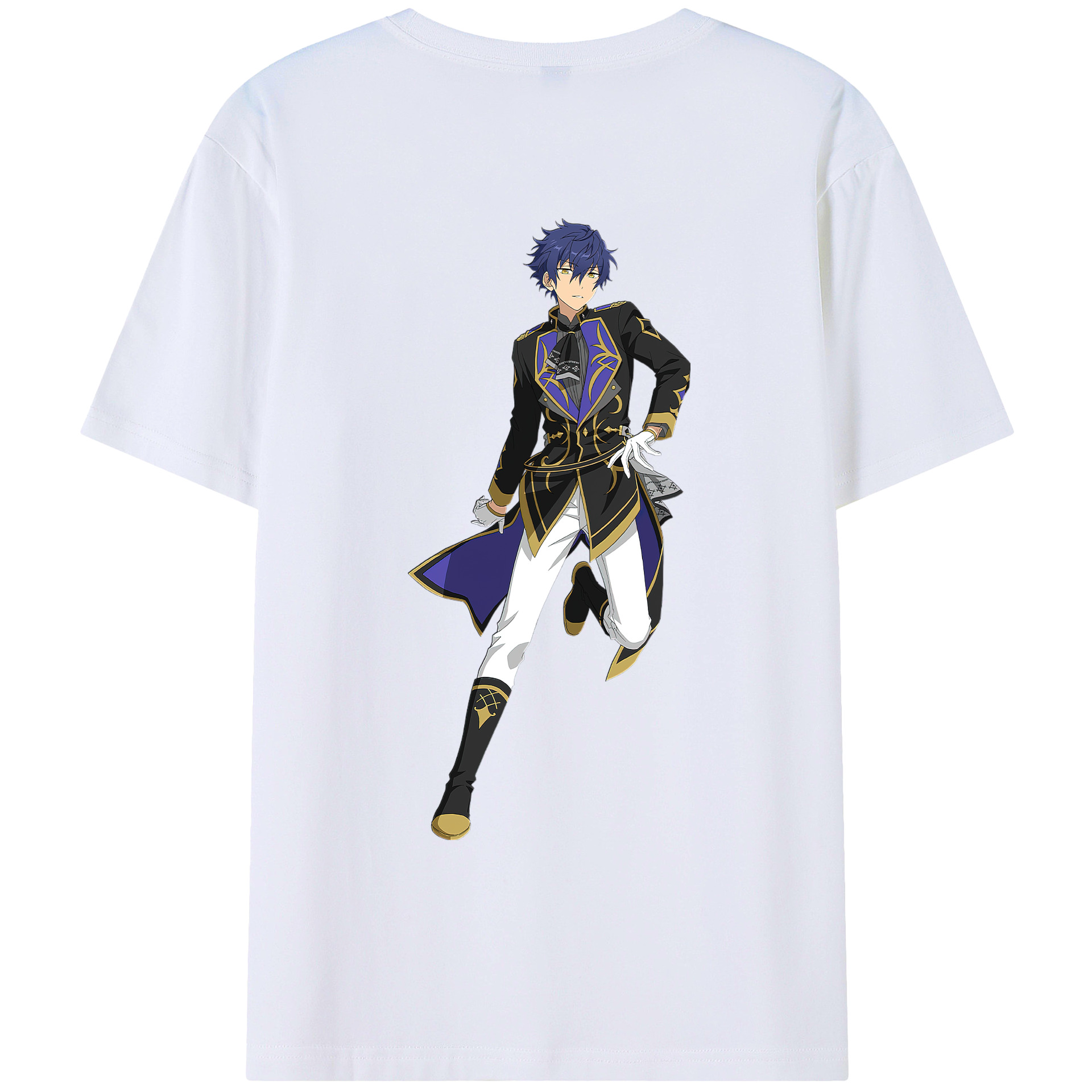 （画像用） あんさんぶるスターズ! Ensemble Stars 綿100％ メンズ半袖Tシャツ（バックプリント） 通気性
