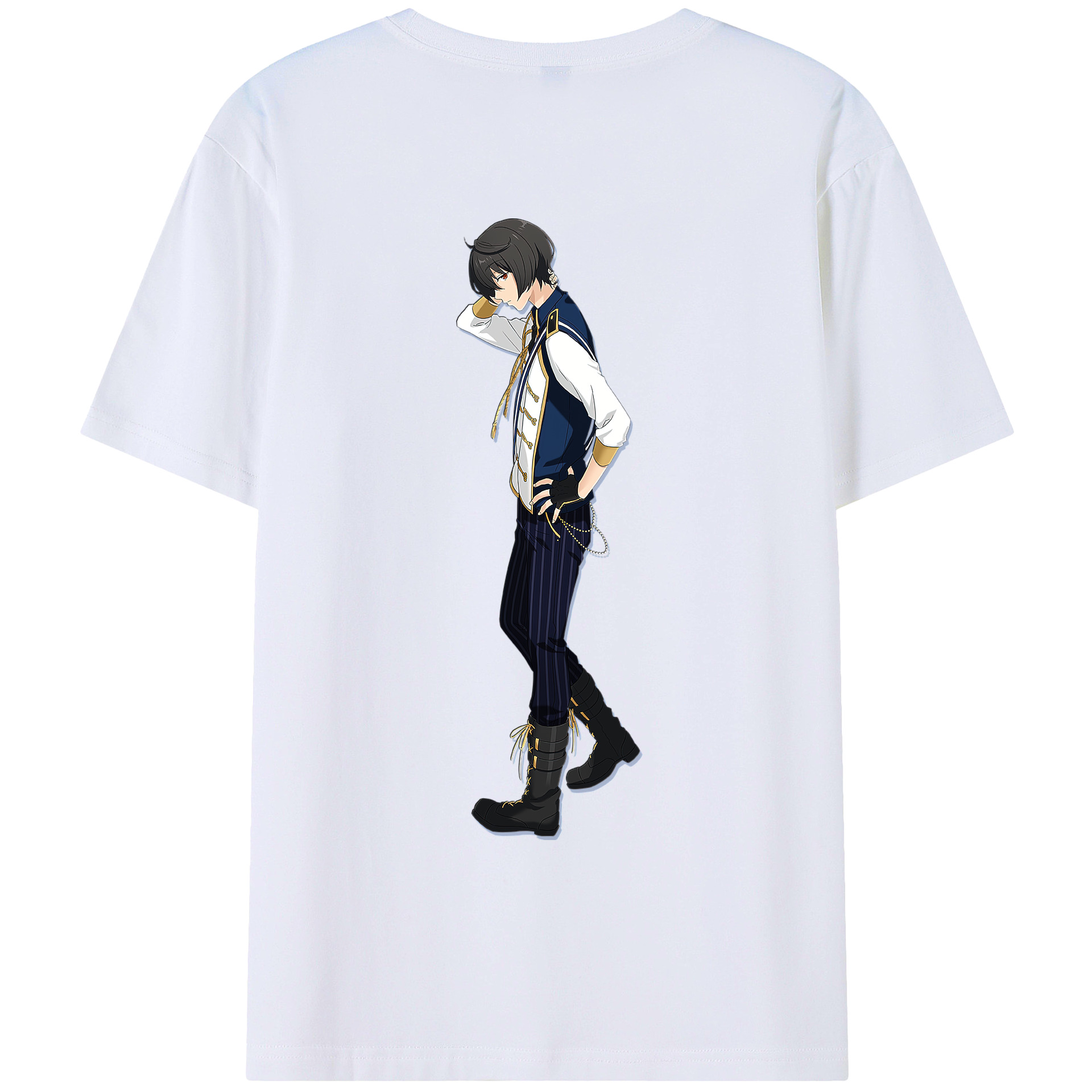 （画像用） あんさんぶるスターズ! Ensemble Stars 綿100％ メンズ半袖Tシャツ（バックプリント） 通気性