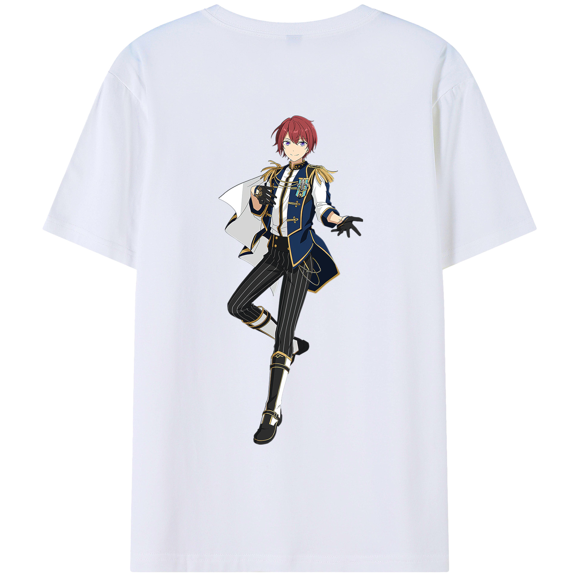 （画像用） あんさんぶるスターズ! Ensemble Stars 綿100％ メンズ半袖Tシャツ（バックプリント） 通気性