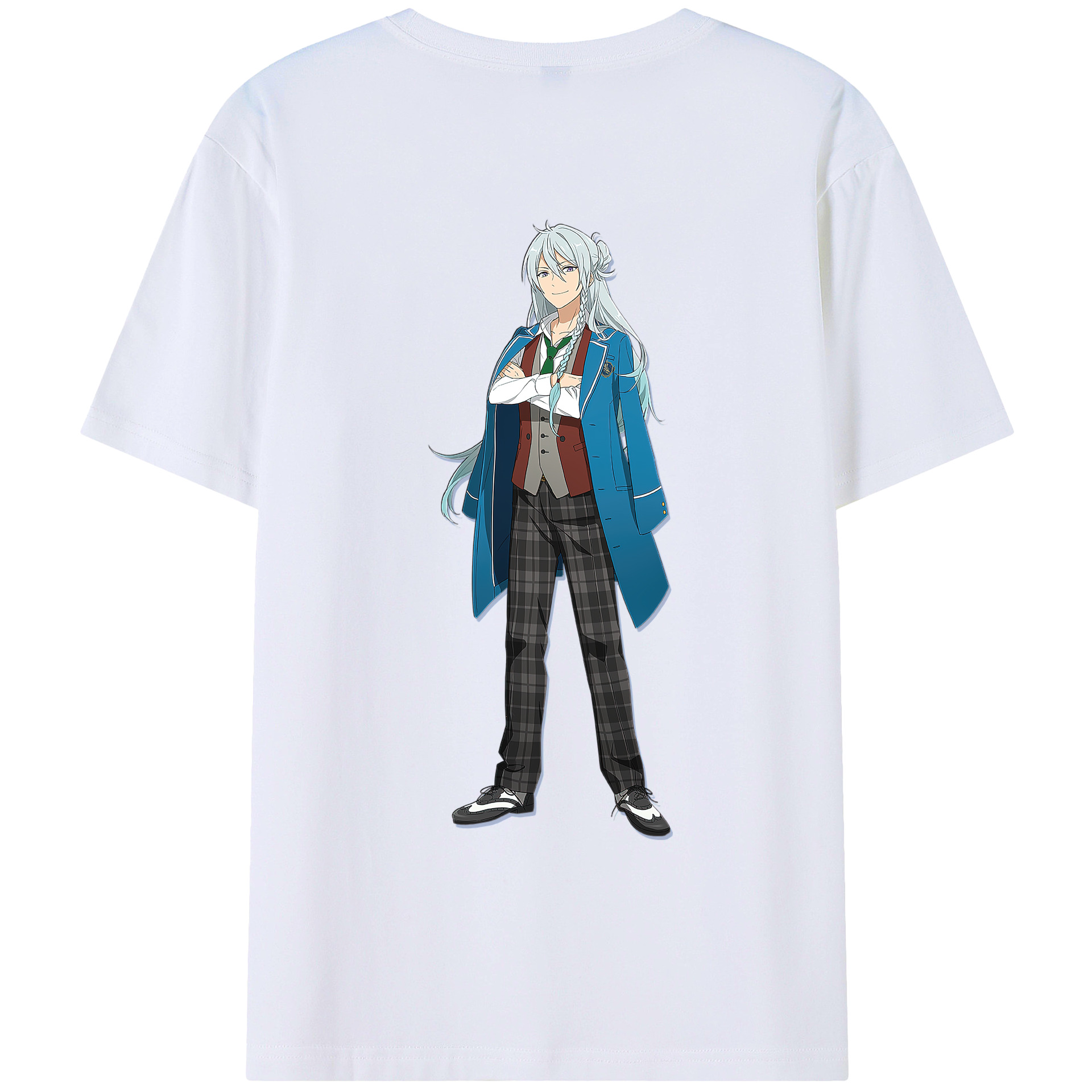 （画像用） あんさんぶるスターズ! Ensemble Stars 綿100％ メンズ半袖Tシャツ（バックプリント） 通気性