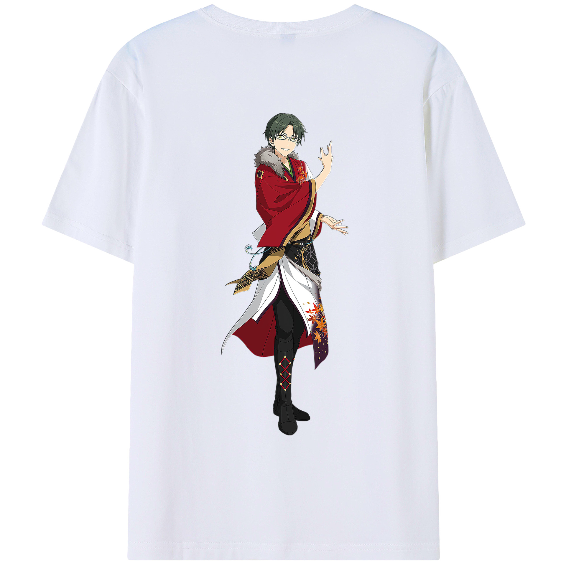 （画像用） あんさんぶるスターズ! Ensemble Stars 綿100％ メンズ半袖Tシャツ（バックプリント） 通気性