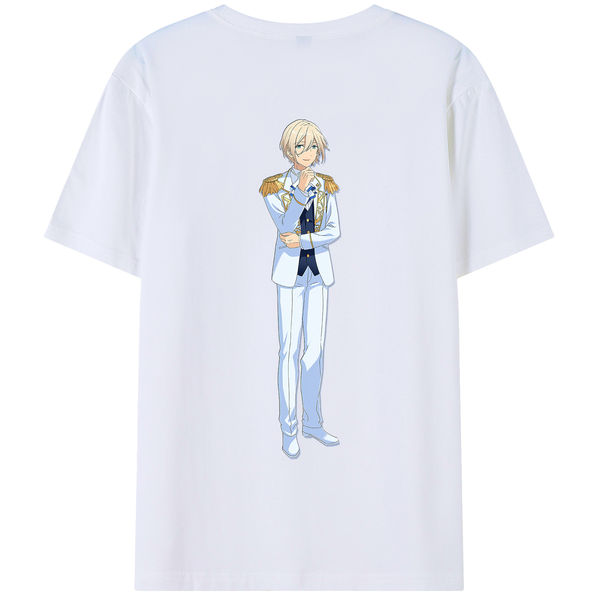 （画像用） あんさんぶるスターズ! Ensemble Stars 綿100％ メンズ半袖Tシャツ（バックプリント） 通気性