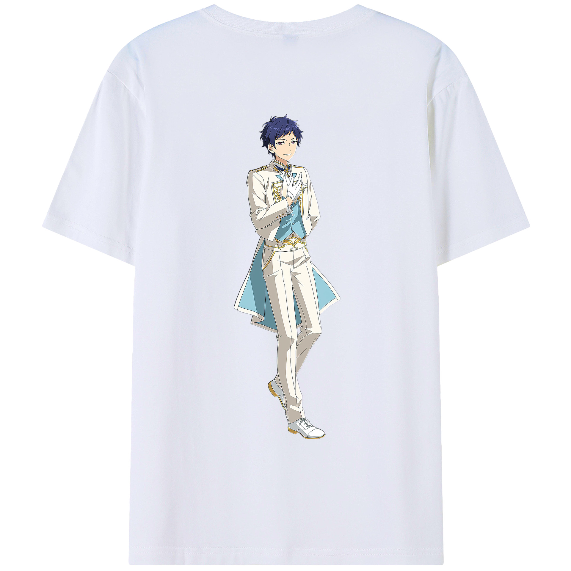 （画像用） あんさんぶるスターズ! Ensemble Stars 綿100％ メンズ半袖Tシャツ（バックプリント） 通気性