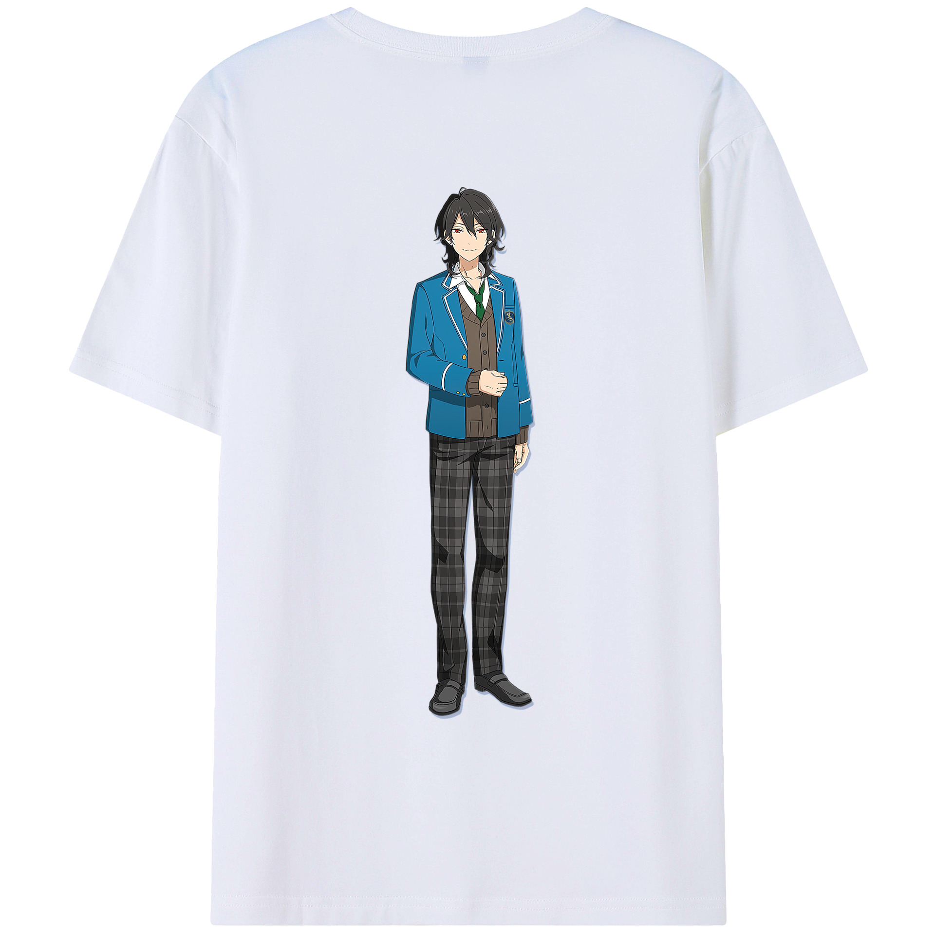 （画像用） あんさんぶるスターズ! Ensemble Stars 綿100％ メンズ半袖Tシャツ（バックプリント） 通気性
