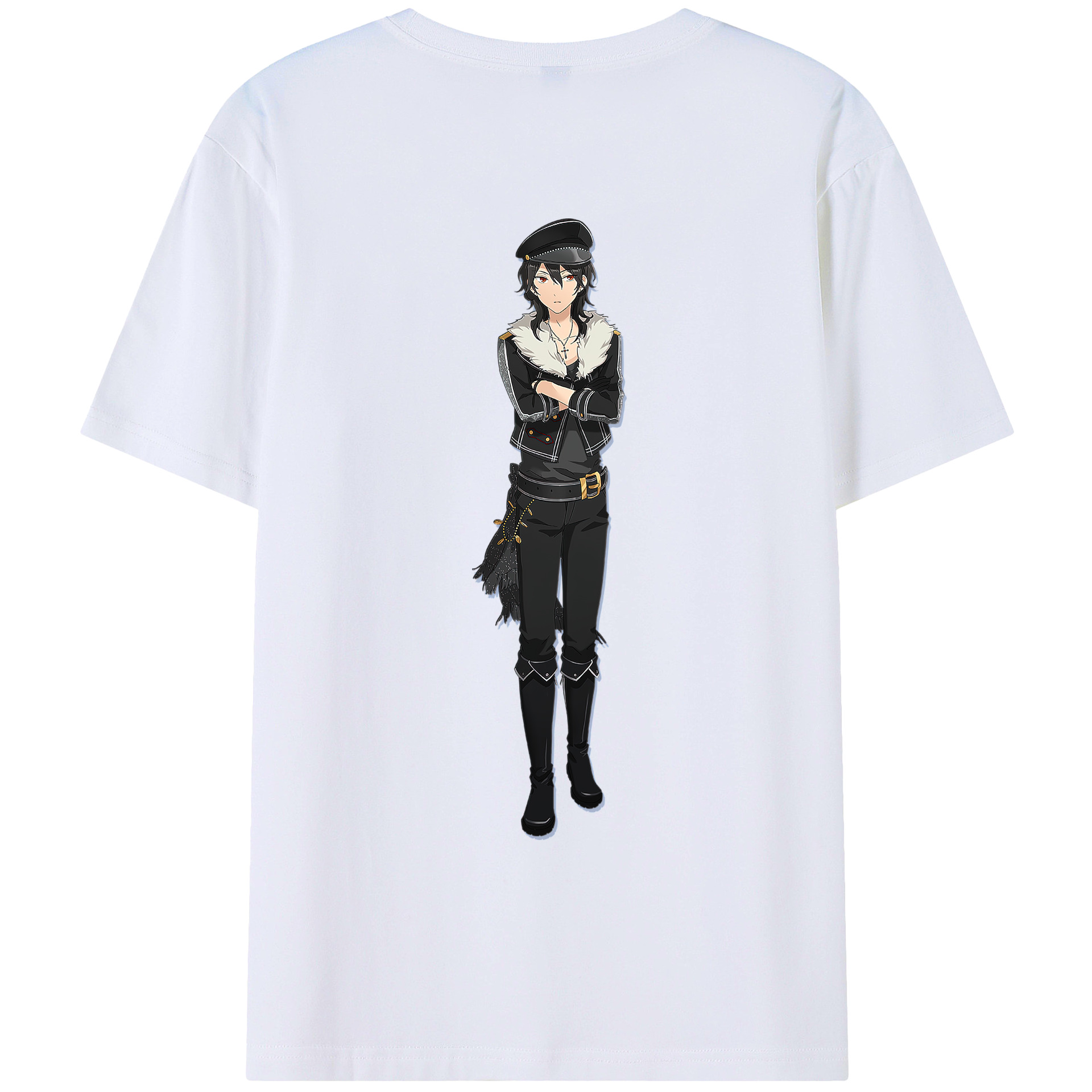 （画像用） あんさんぶるスターズ! Ensemble Stars 綿100％ メンズ半袖Tシャツ（バックプリント） 通気性