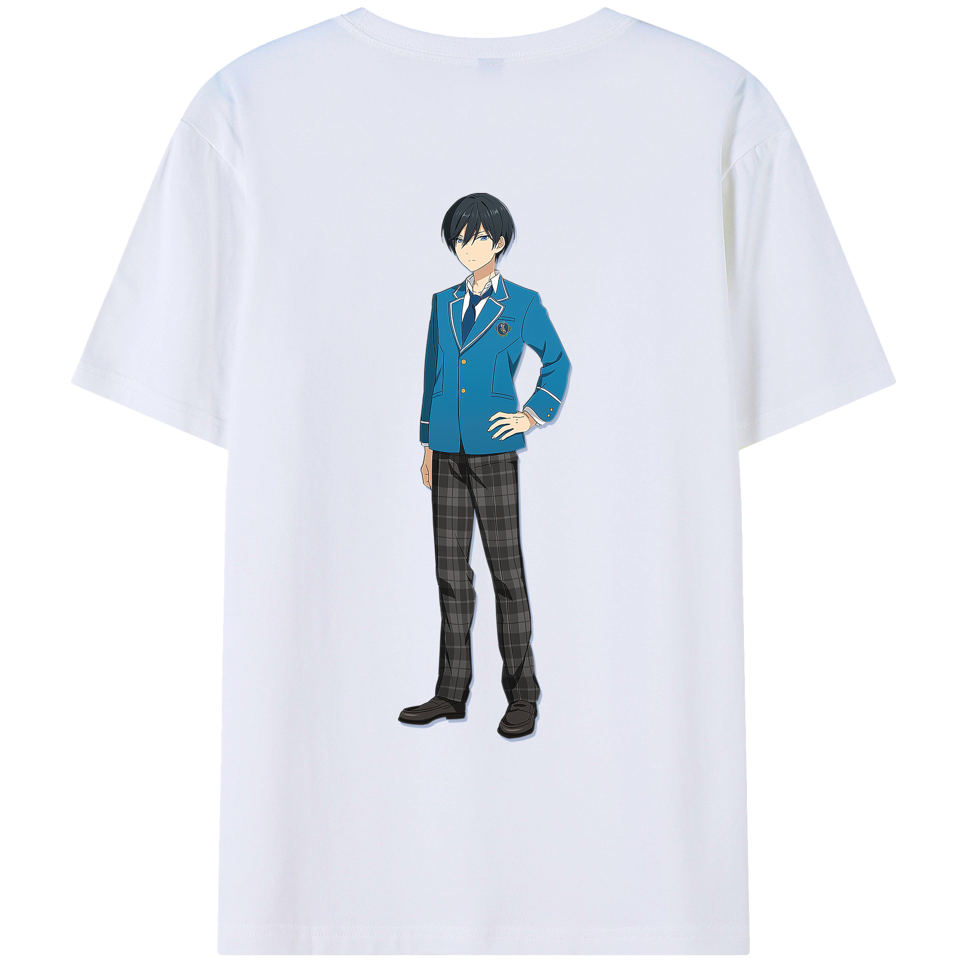 （画像用） あんさんぶるスターズ! Ensemble Stars 綿100％ メンズ半袖Tシャツ（バックプリント） 通気性