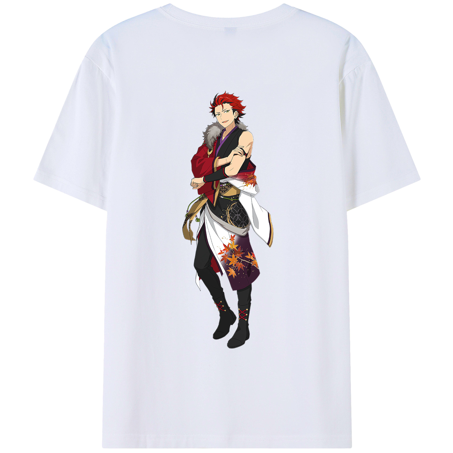 （画像用） あんさんぶるスターズ! Ensemble Stars 綿100％ メンズ半袖Tシャツ（バックプリント） 通気性