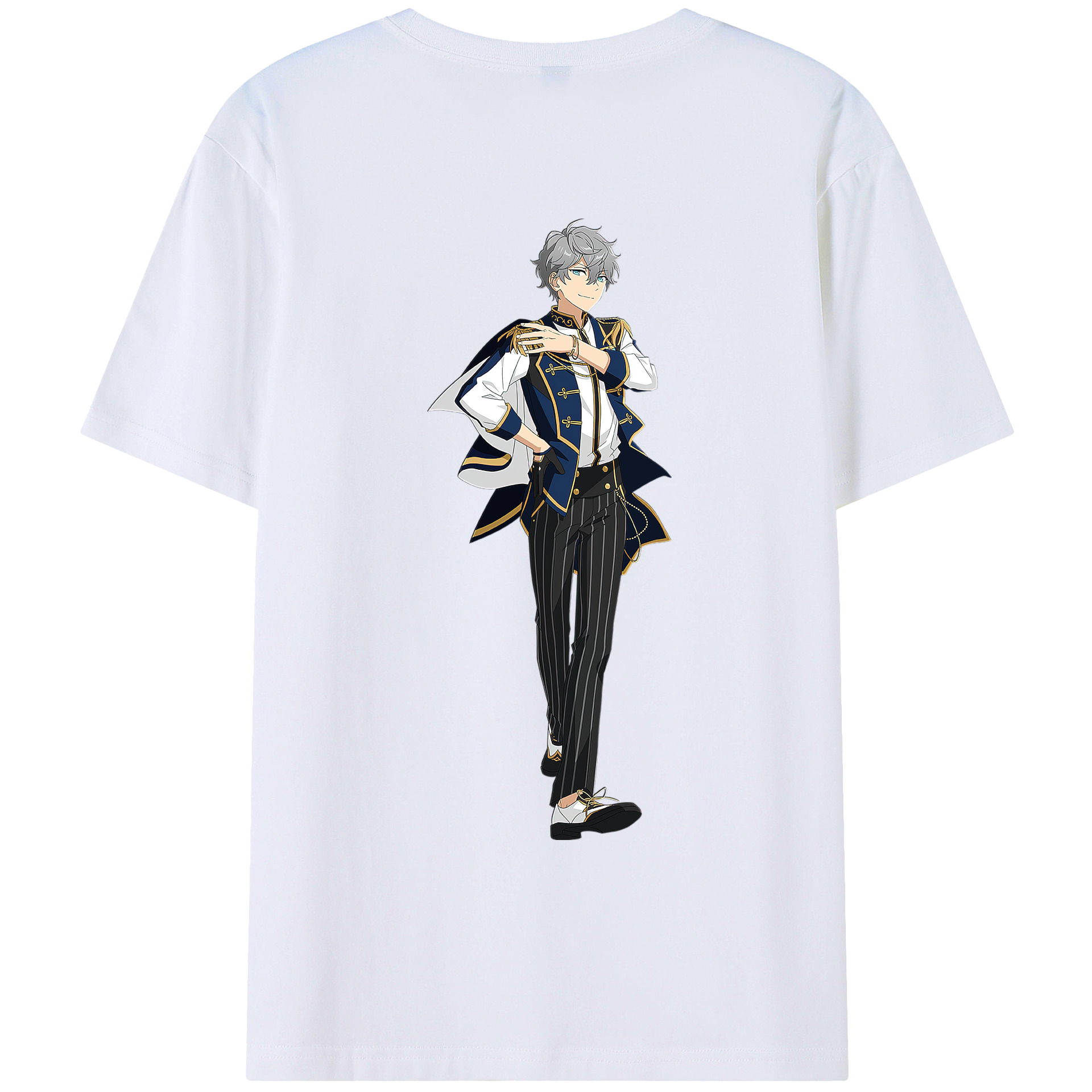（画像用） あんさんぶるスターズ! Ensemble Stars 綿100％ メンズ半袖Tシャツ（バックプリント） 通気性