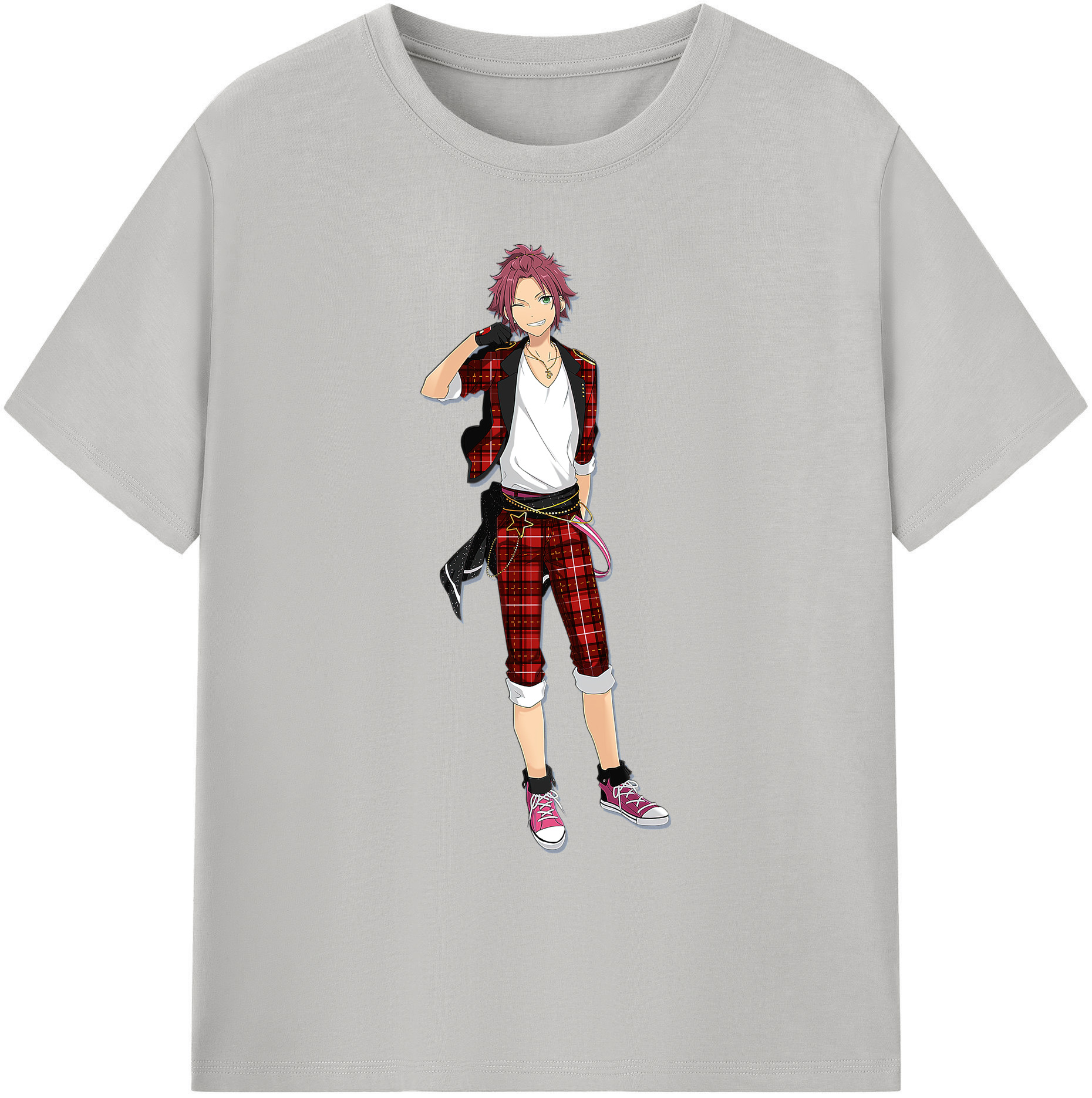 （画像用） あんさんぶるスターズ! Ensemble Stars 綿100％ メンズ半袖Tシャツ｜肌触りやわらか＆通気性