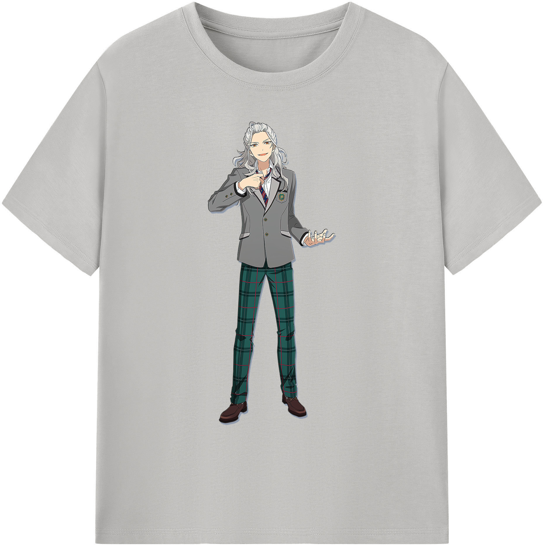 （画像用） あんさんぶるスターズ! Ensemble Stars 綿100％ メンズ半袖Tシャツ｜肌触りやわらか＆通気性