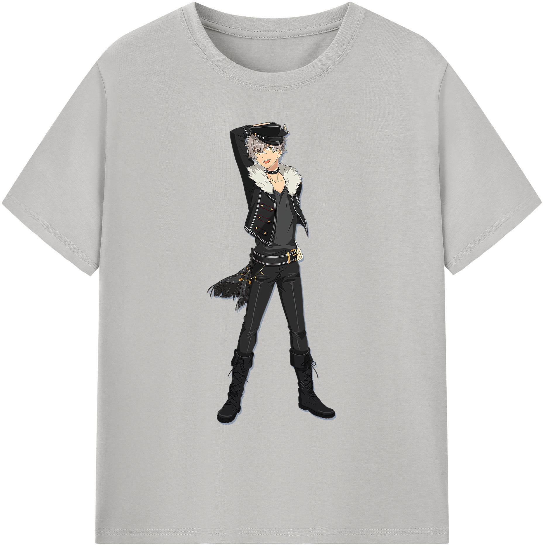 （画像用） あんさんぶるスターズ! Ensemble Stars 綿100％ メンズ半袖Tシャツ｜肌触りやわらか＆通気性
