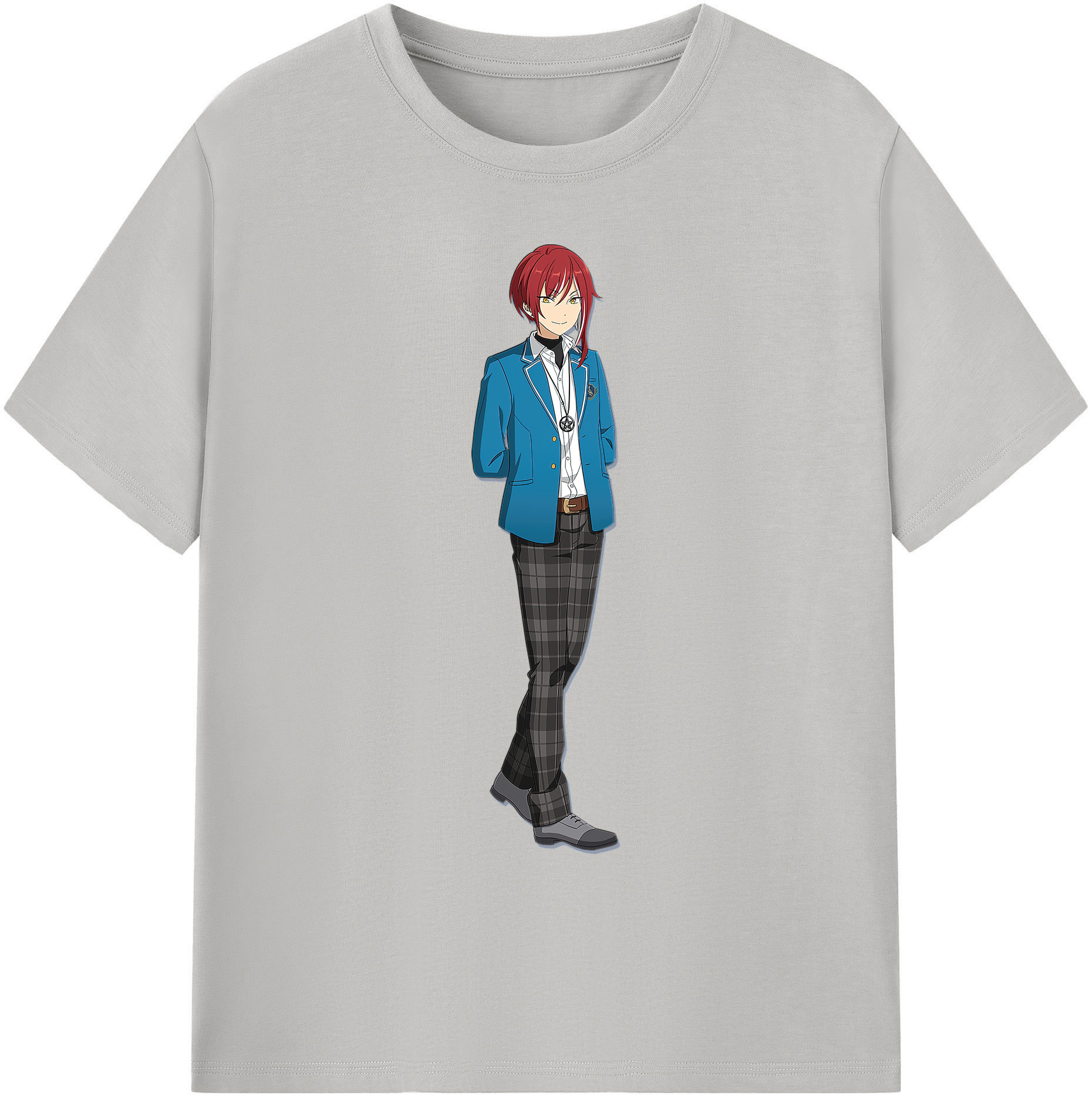 （画像用） あんさんぶるスターズ! Ensemble Stars 綿100％ メンズ半袖Tシャツ｜肌触りやわらか＆通気性