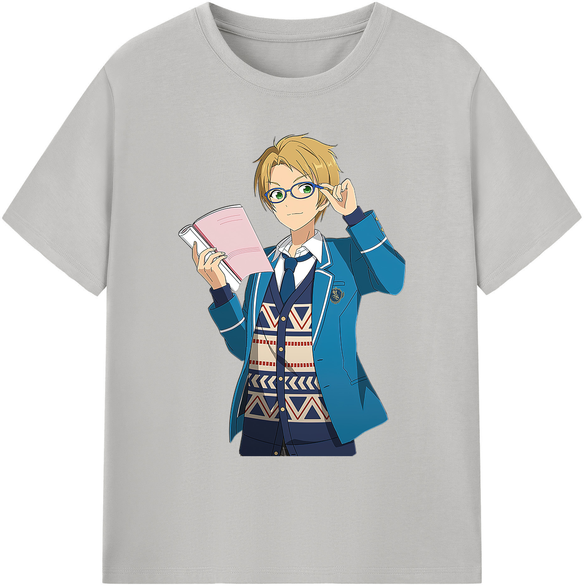 （画像用） あんさんぶるスターズ! Ensemble Stars 綿100％ メンズ半袖Tシャツ｜肌触りやわらか＆通気性