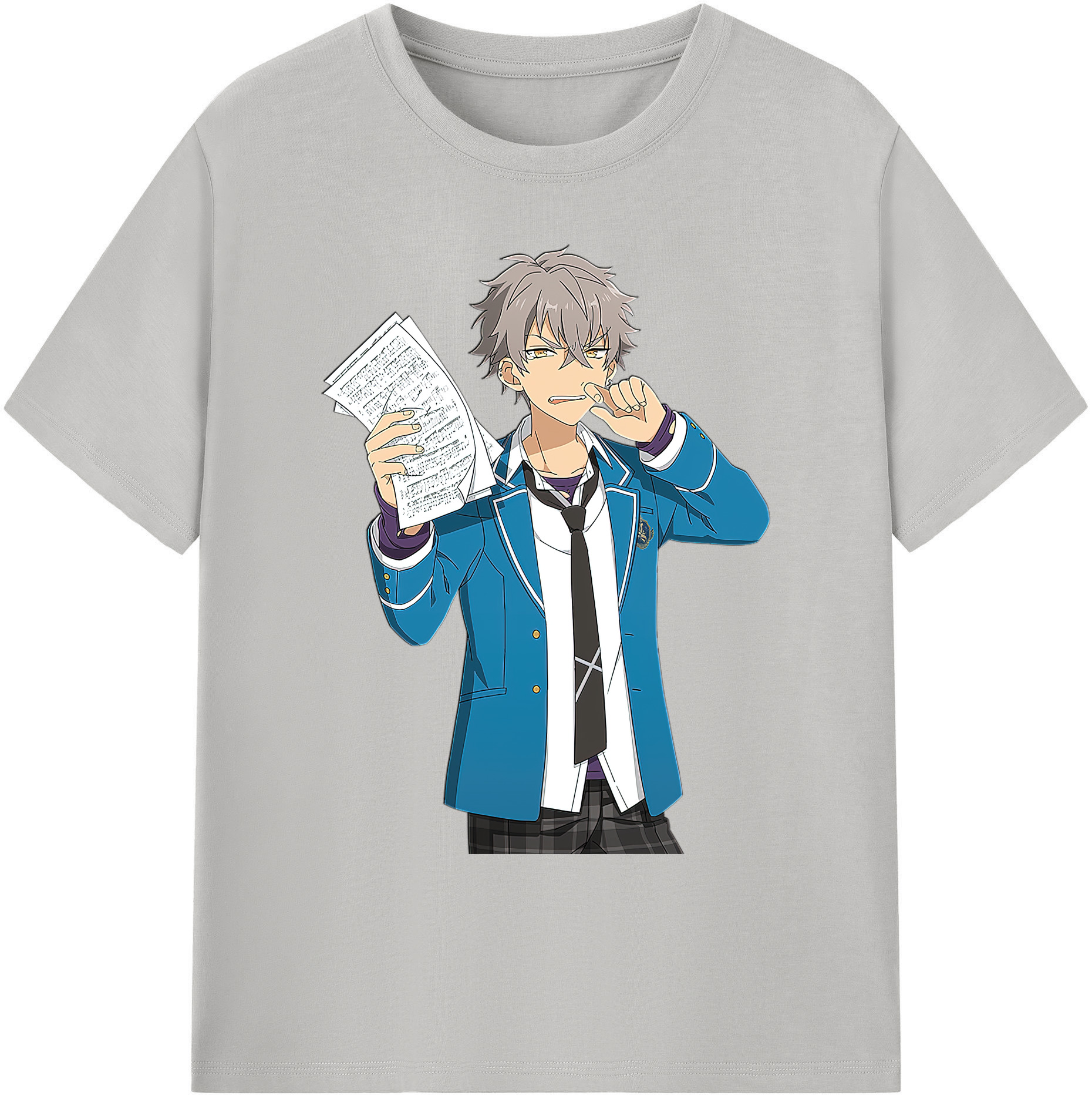（画像用） あんさんぶるスターズ! Ensemble Stars 綿100％ メンズ半袖Tシャツ｜肌触りやわらか＆通気性
