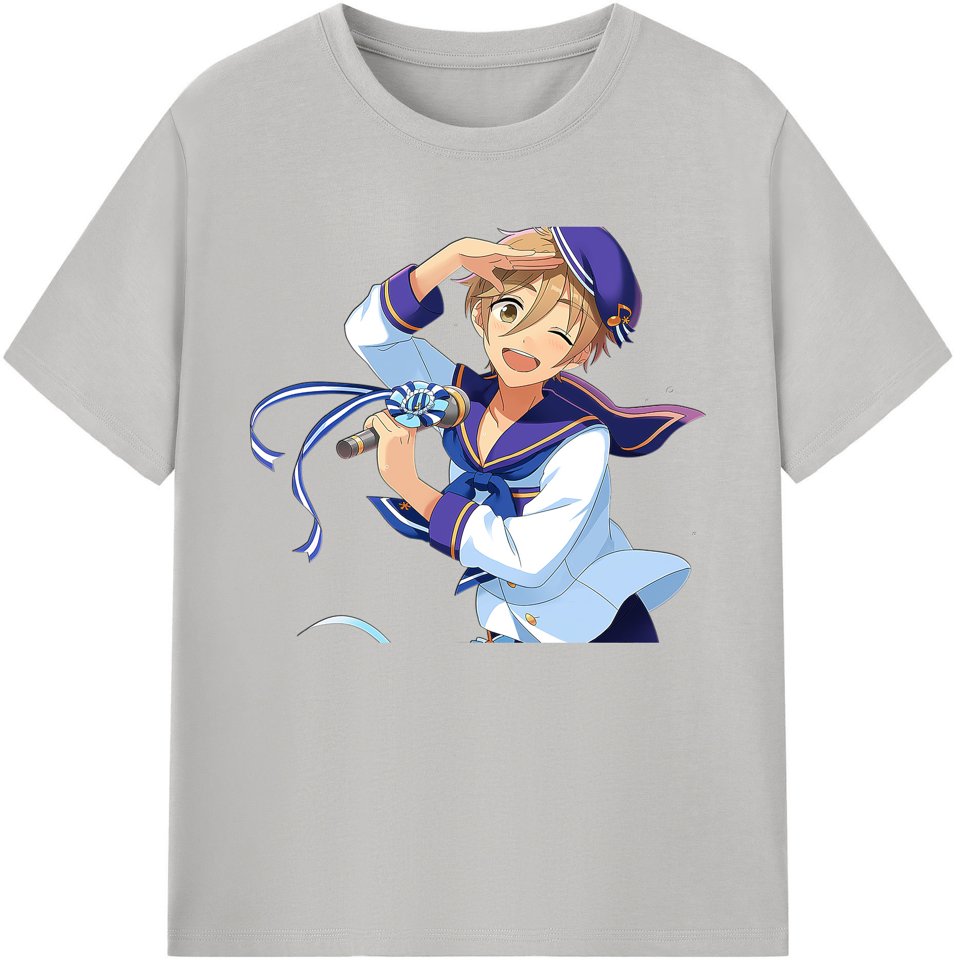 （画像用） あんさんぶるスターズ! Ensemble Stars 綿100％ メンズ半袖Tシャツ｜肌触りやわらか＆通気性