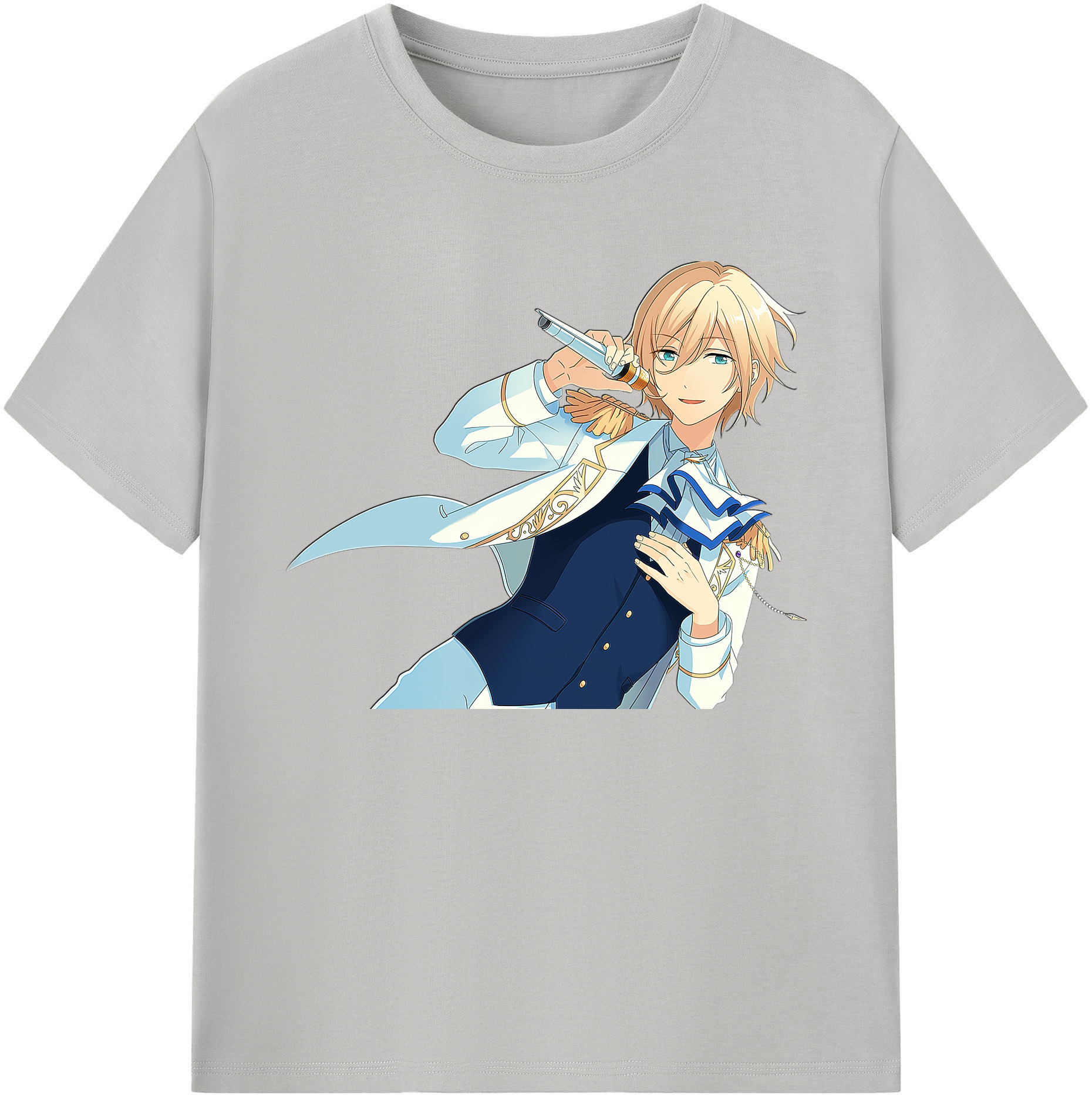 （画像用） あんさんぶるスターズ! Ensemble Stars 綿100％ メンズ半袖Tシャツ｜肌触りやわらか＆通気性