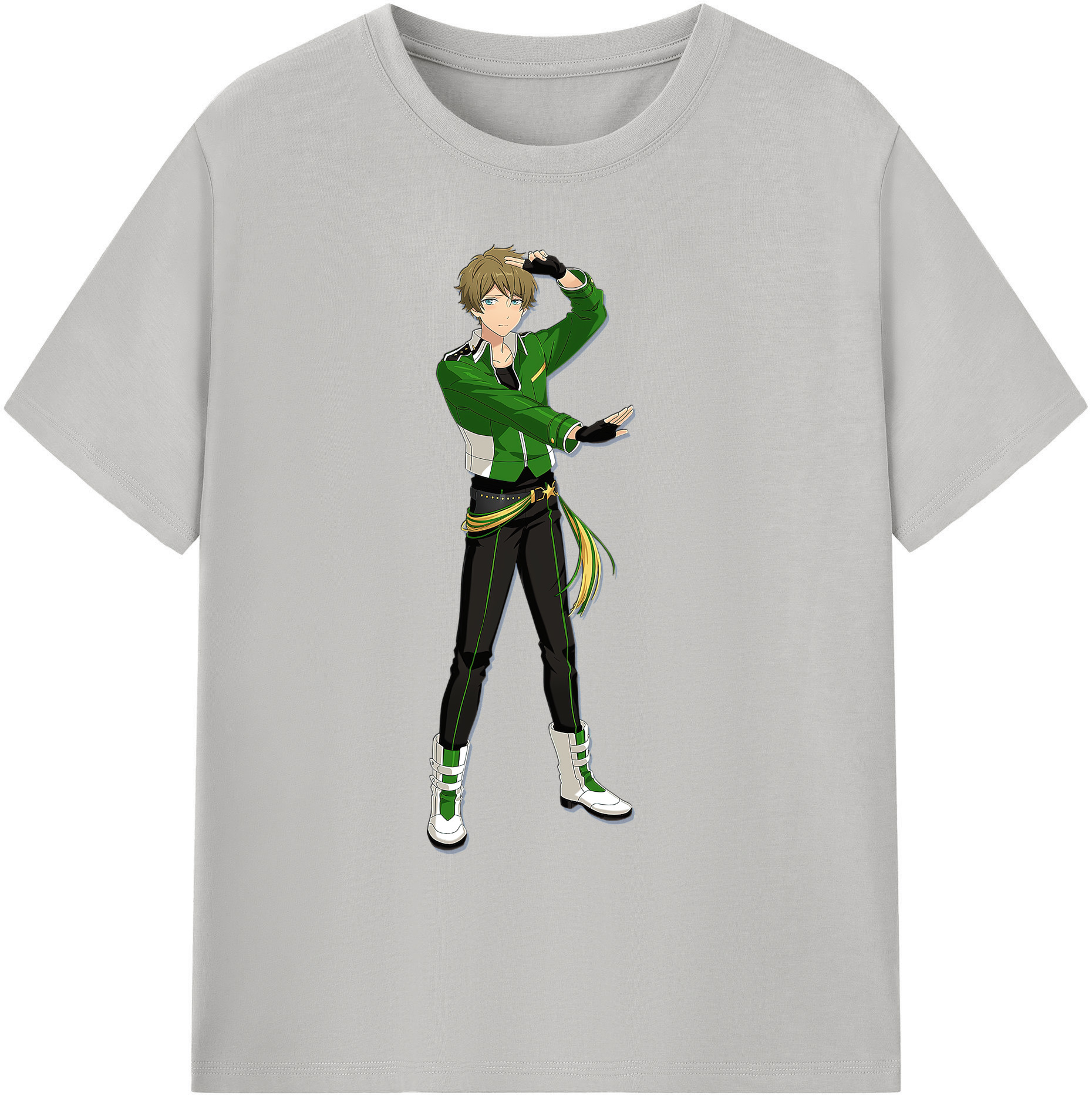 （画像用） あんさんぶるスターズ! Ensemble Stars 綿100％ メンズ半袖Tシャツ｜肌触りやわらか＆通気性
