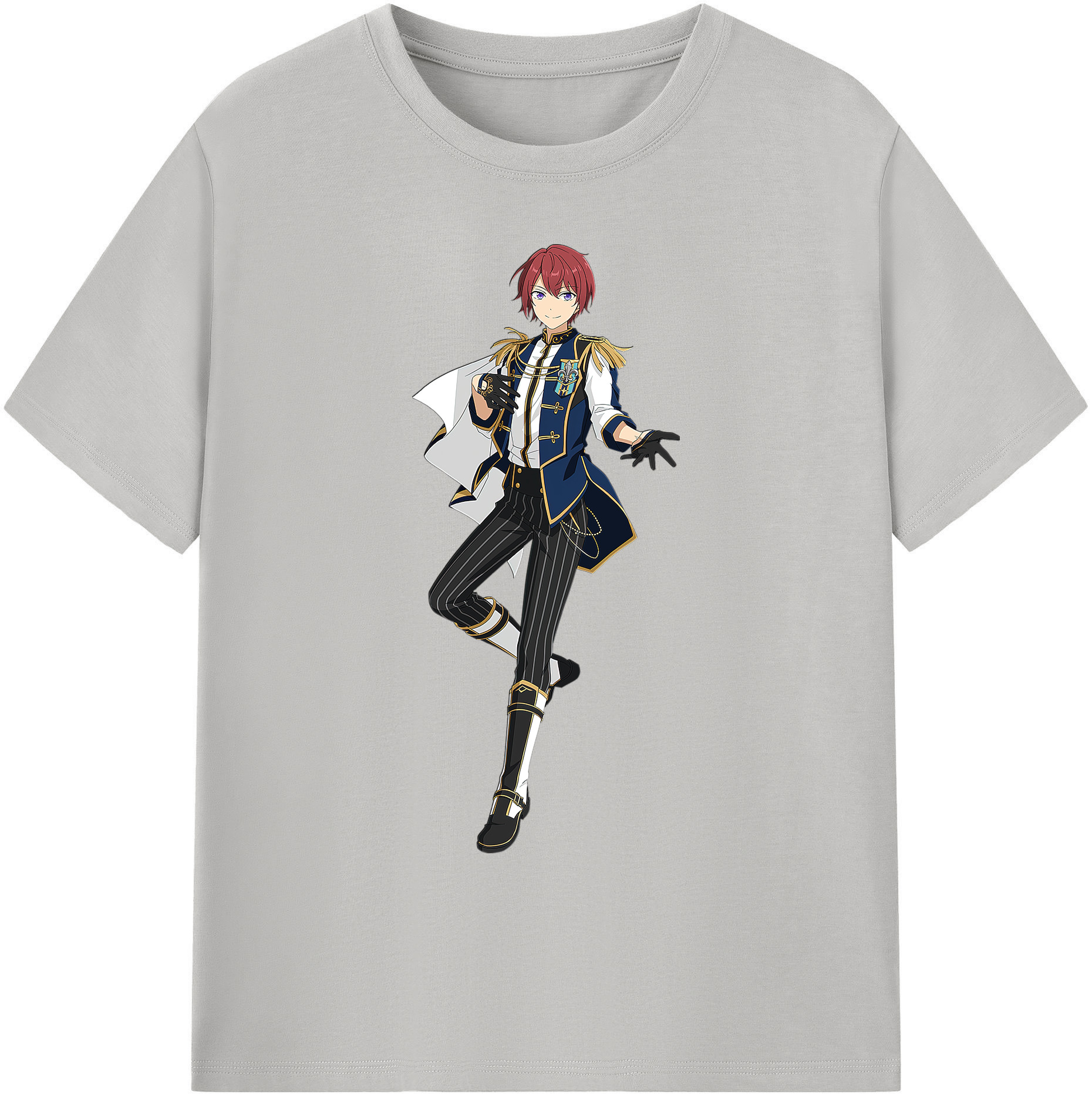（画像用） あんさんぶるスターズ! Ensemble Stars 綿100％ メンズ半袖Tシャツ｜肌触りやわらか＆通気性