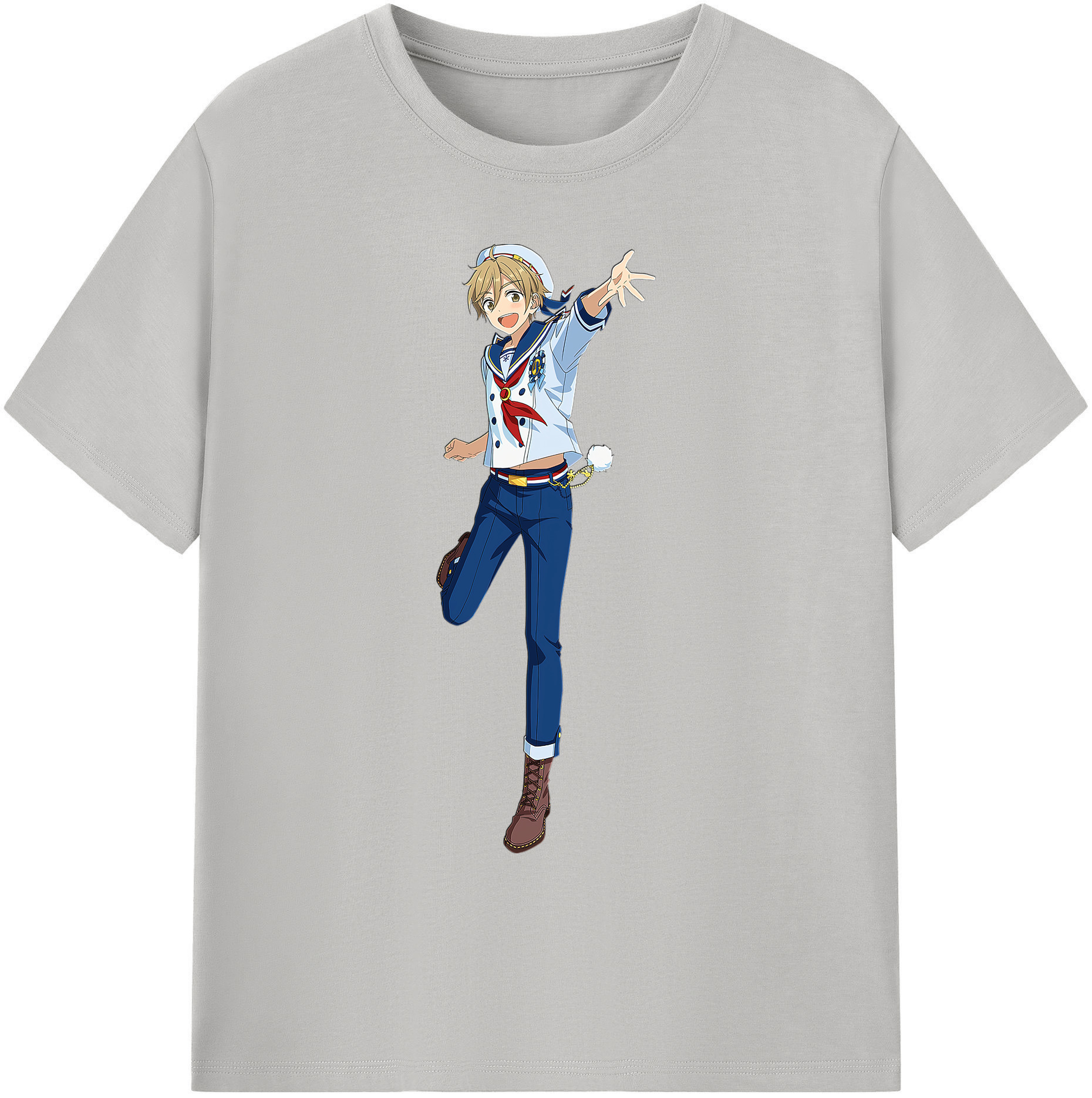（画像用） あんさんぶるスターズ! Ensemble Stars 綿100％ メンズ半袖Tシャツ｜肌触りやわらか＆通気性