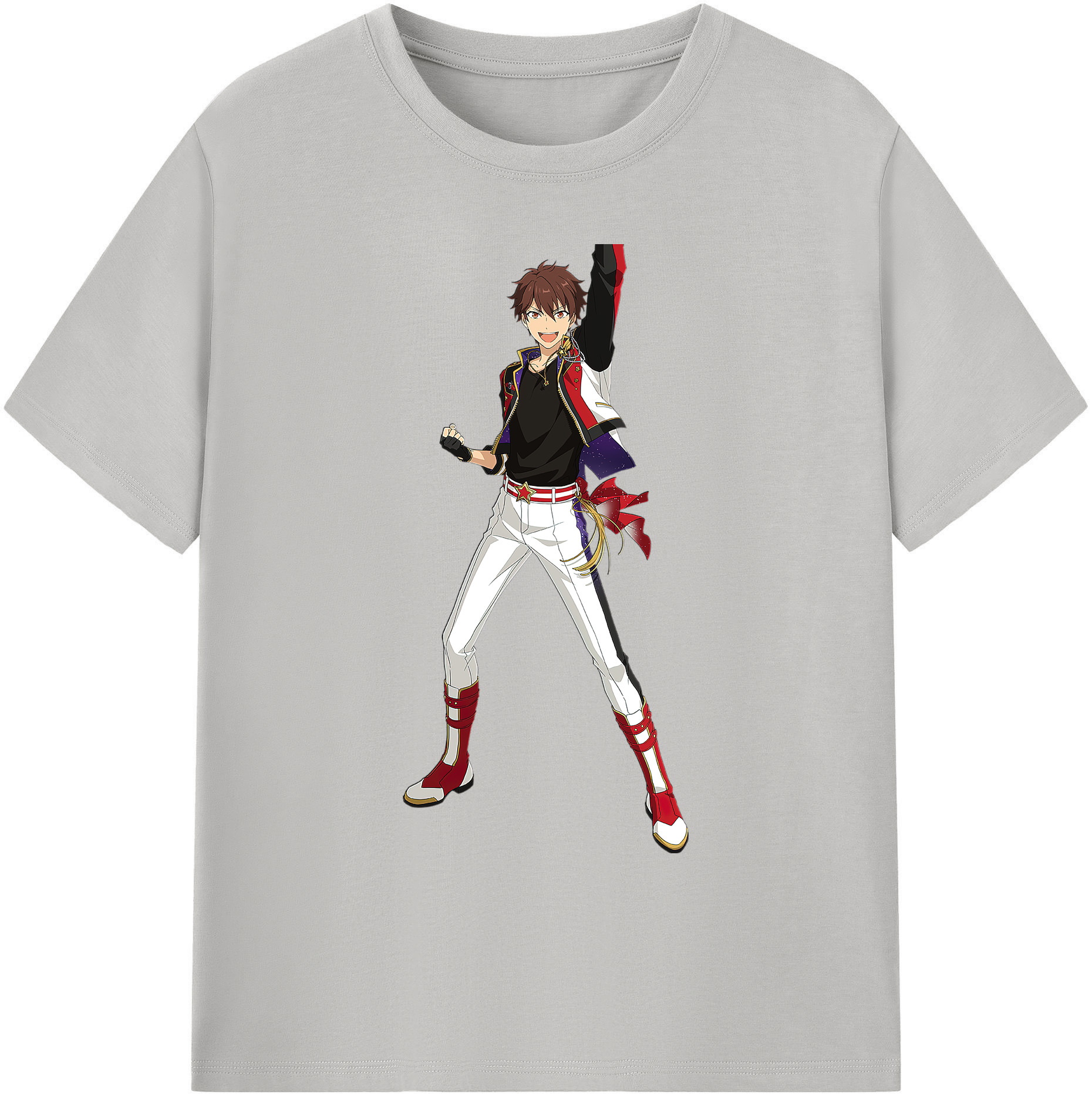 （画像用） あんさんぶるスターズ! Ensemble Stars 綿100％ メンズ半袖Tシャツ｜肌触りやわらか＆通気性