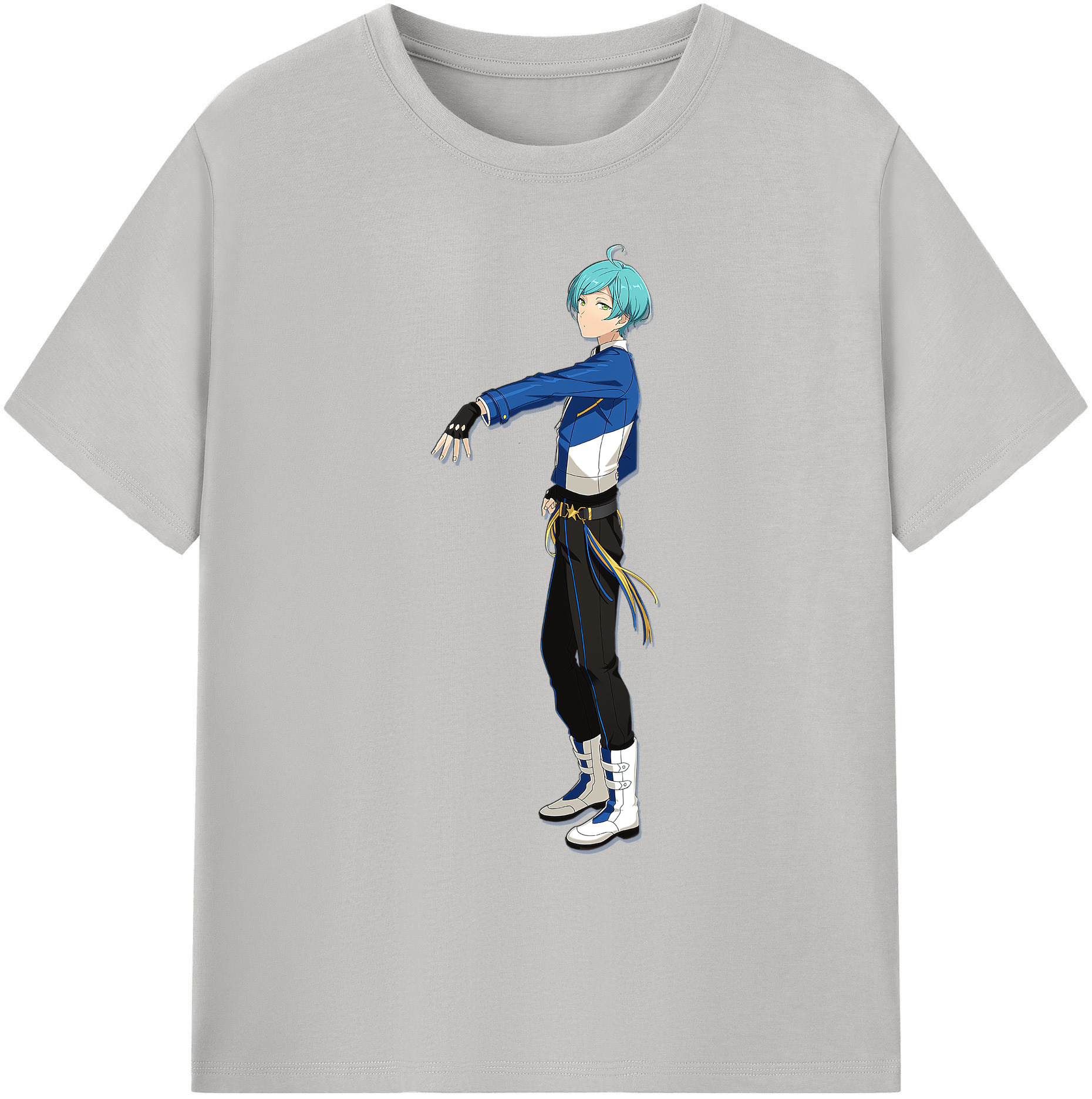 （画像用） あんさんぶるスターズ! Ensemble Stars 綿100％ メンズ半袖Tシャツ｜肌触りやわらか＆通気性