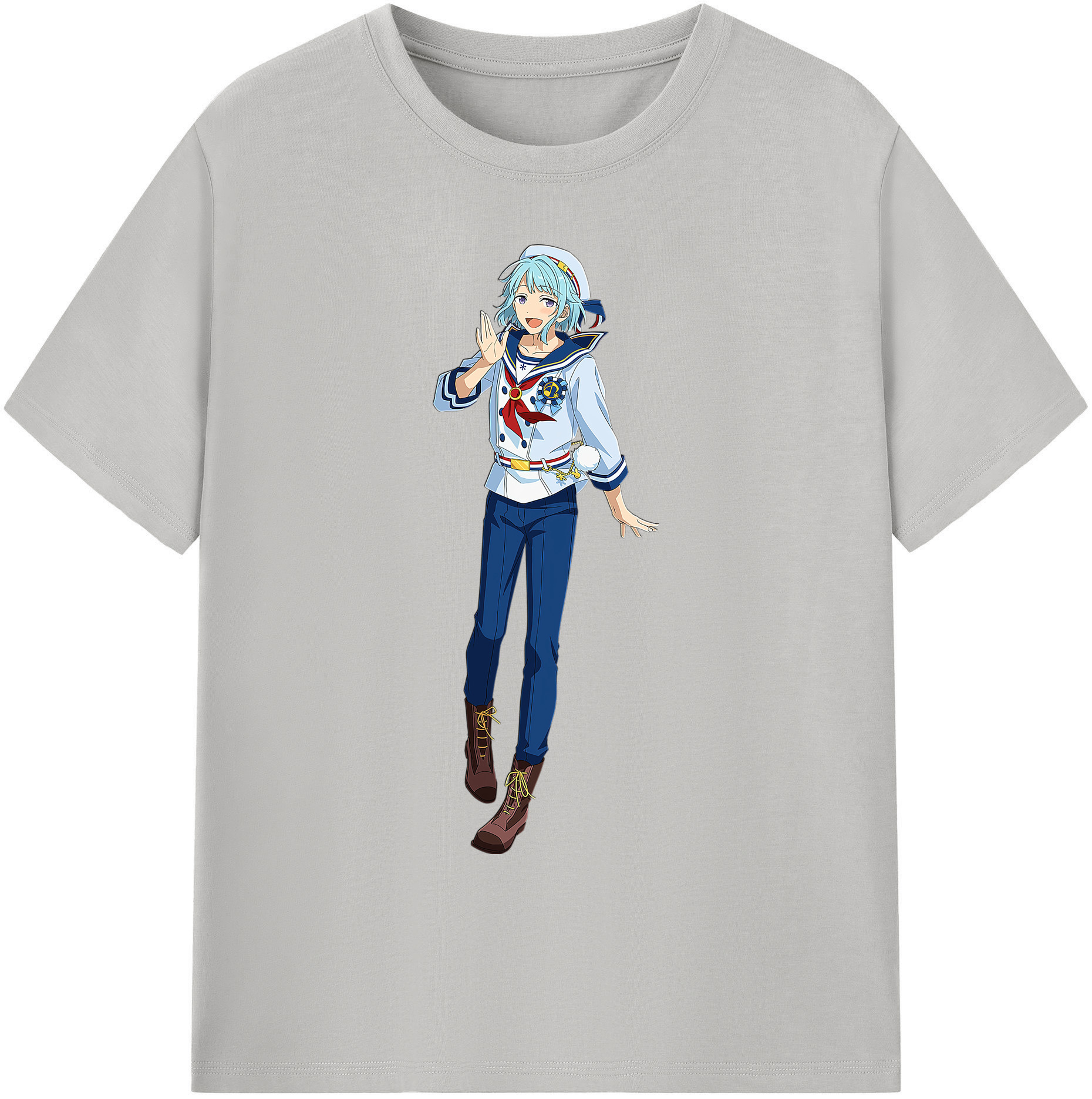 （画像用） あんさんぶるスターズ! Ensemble Stars 綿100％ メンズ半袖Tシャツ｜肌触りやわらか＆通気性