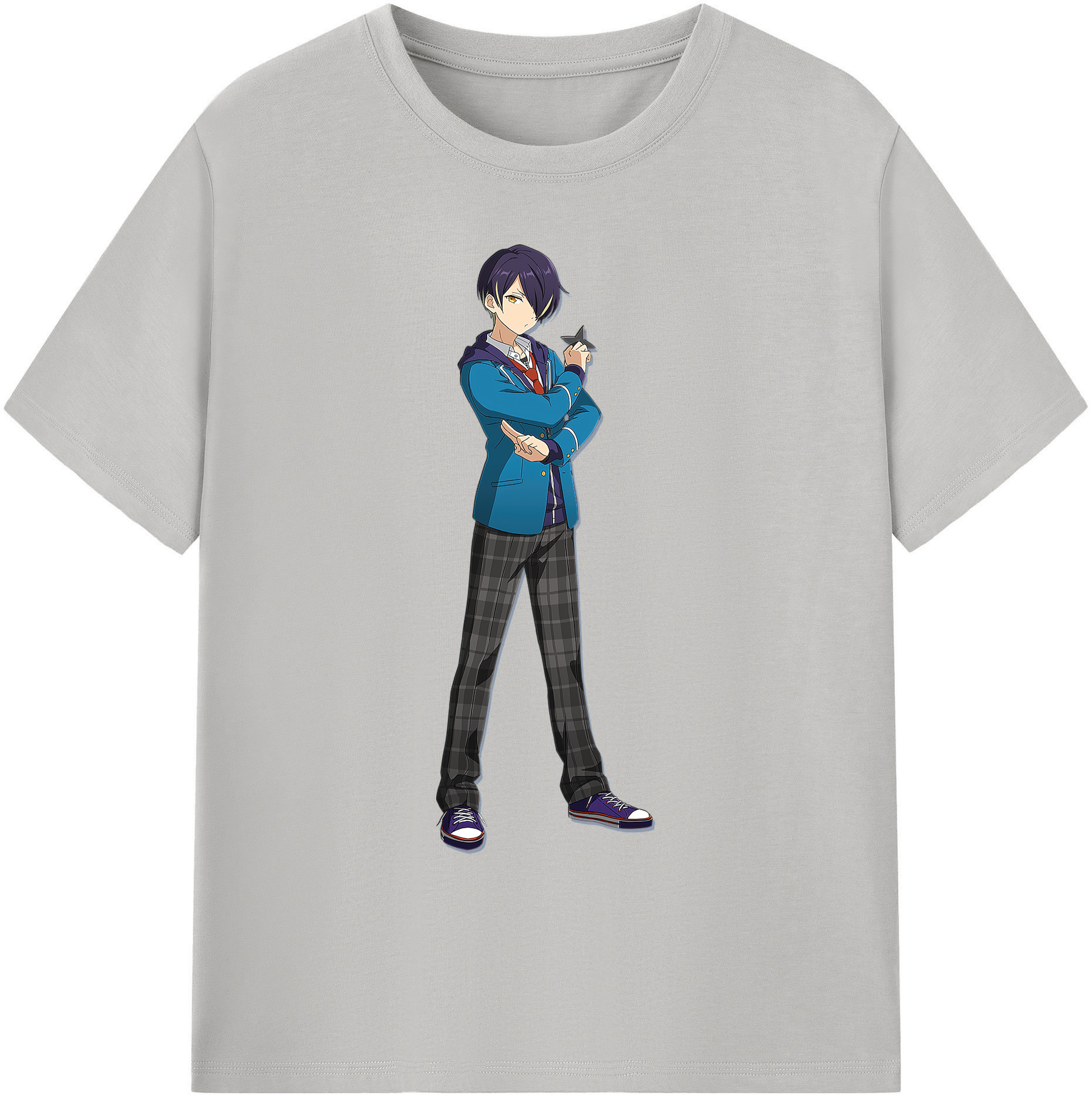 （画像用） あんさんぶるスターズ! Ensemble Stars 綿100％ メンズ半袖Tシャツ｜肌触りやわらか＆通気性