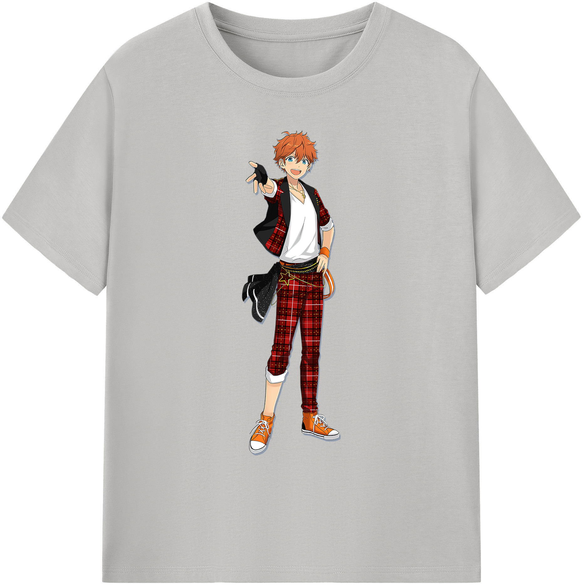 （画像用） あんさんぶるスターズ! Ensemble Stars 綿100％ メンズ半袖Tシャツ｜肌触りやわらか＆通気性