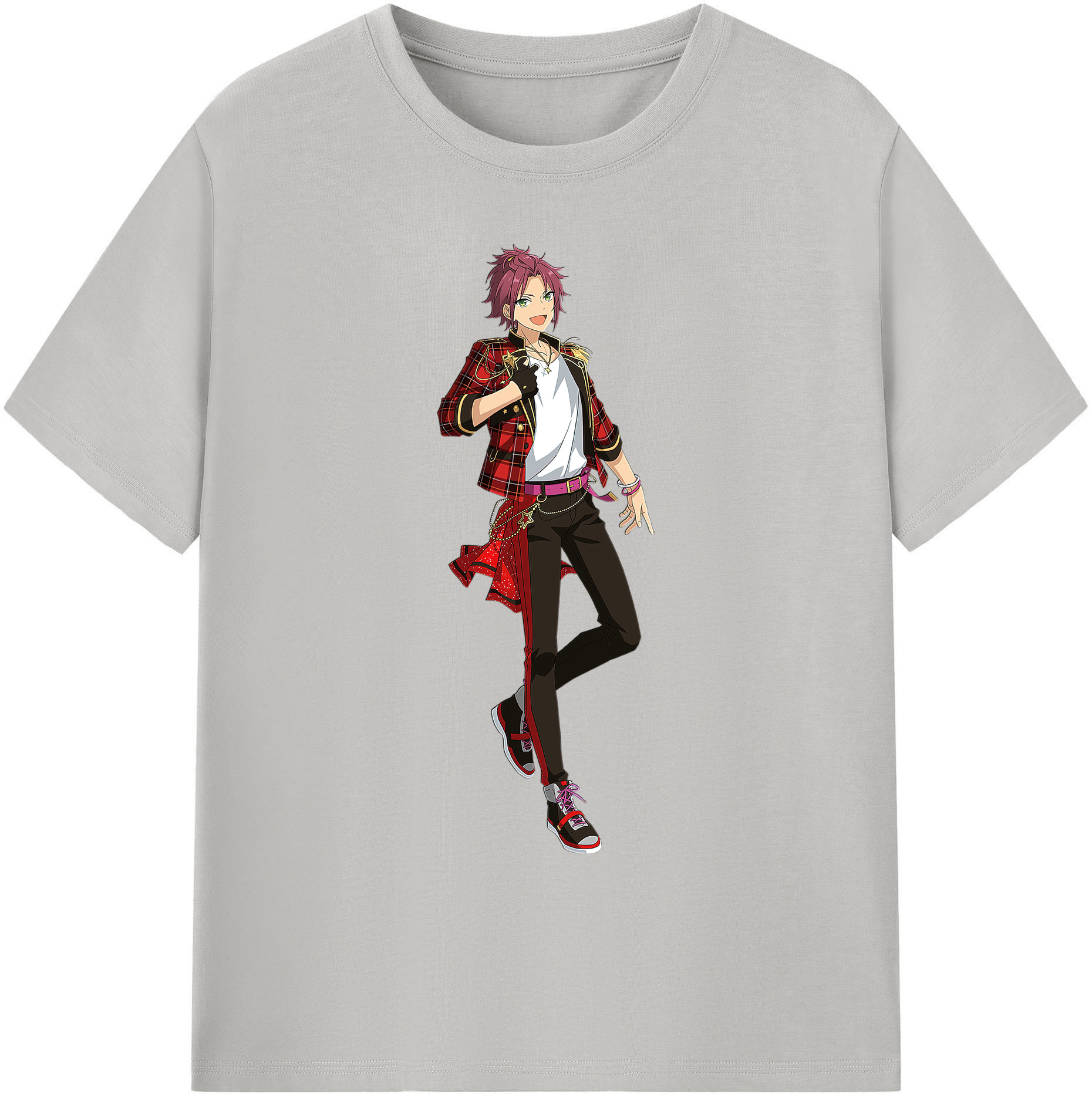 （画像用） あんさんぶるスターズ! Ensemble Stars 綿100％ メンズ半袖Tシャツ｜肌触りやわらか＆通気性
