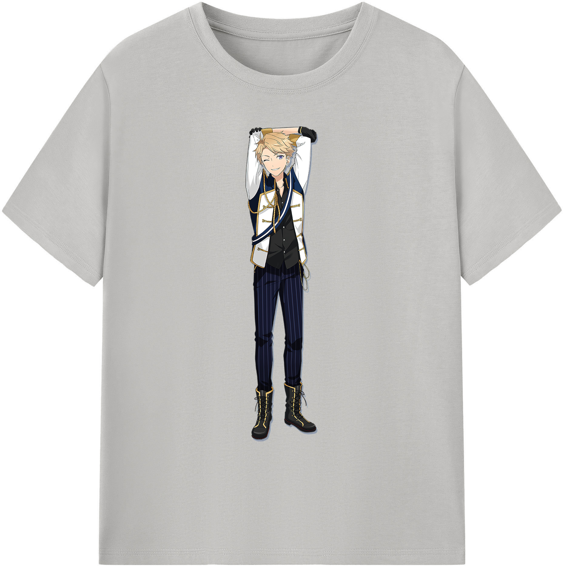（画像用） あんさんぶるスターズ! Ensemble Stars 綿100％ メンズ半袖Tシャツ｜肌触りやわらか＆通気性