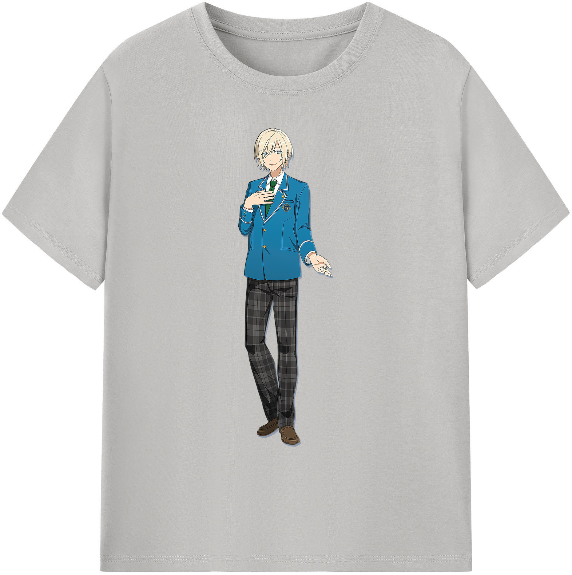 （画像用） あんさんぶるスターズ! Ensemble Stars 綿100％ メンズ半袖Tシャツ｜肌触りやわらか＆通気性
