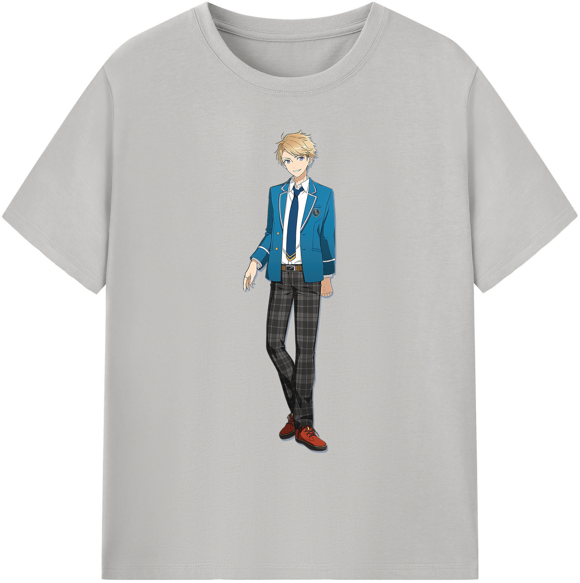 （画像用） あんさんぶるスターズ! Ensemble Stars 綿100％ メンズ半袖Tシャツ｜肌触りやわらか＆通気性