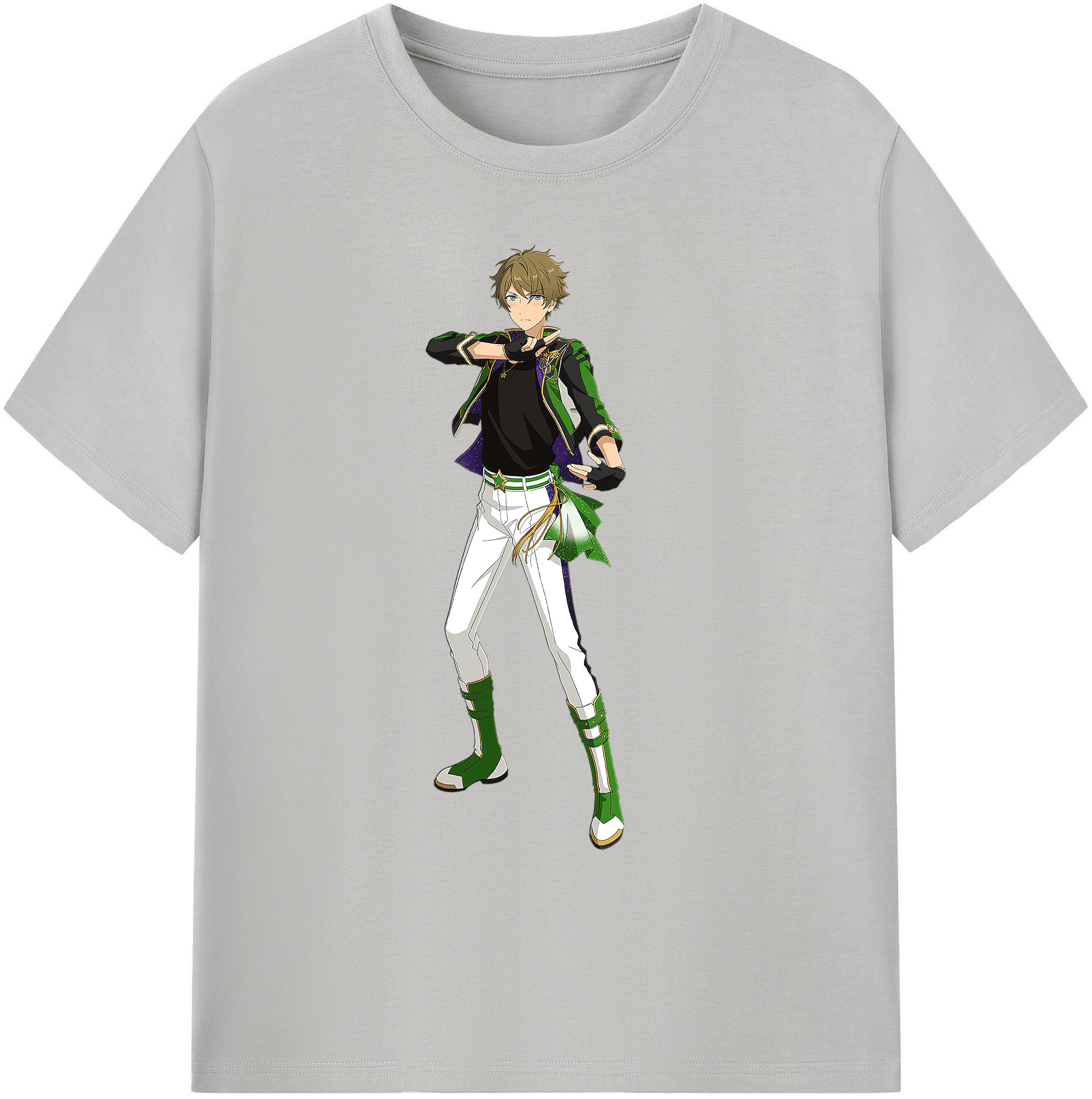（画像用） あんさんぶるスターズ! Ensemble Stars 綿100％ メンズ半袖Tシャツ｜肌触りやわらか＆通気性