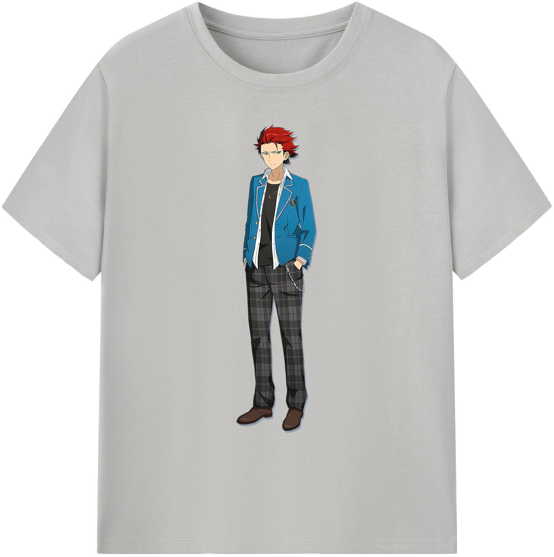 （画像用） あんさんぶるスターズ! Ensemble Stars 綿100％ メンズ半袖Tシャツ｜肌触りやわらか＆通気性