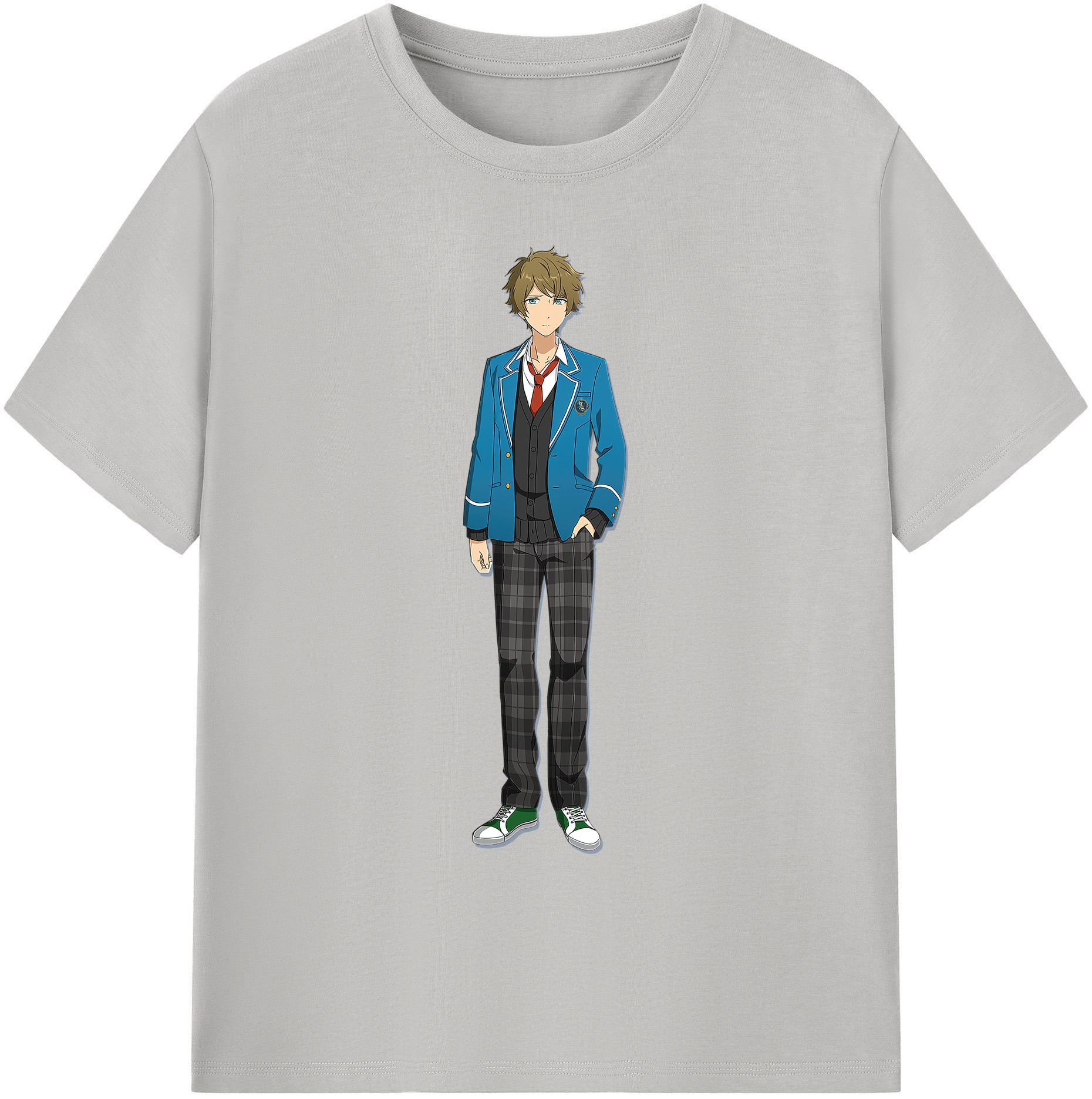 （画像用） あんさんぶるスターズ! Ensemble Stars 綿100％ メンズ半袖Tシャツ｜肌触りやわらか＆通気性
